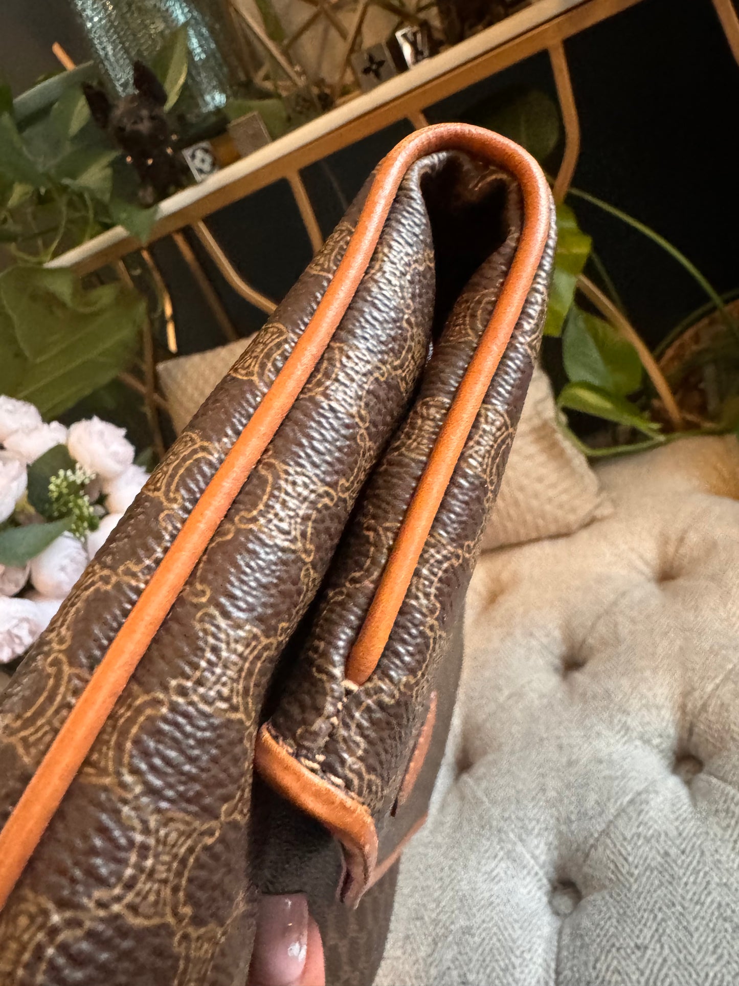 Celine Vintage Macadam Foldover Clutch