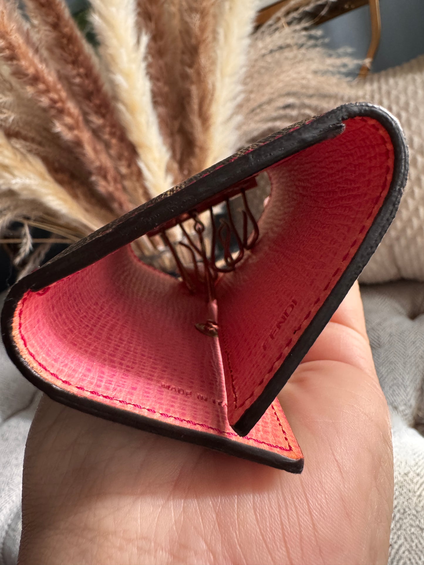 Fendi 6 hook Keycase in Zucca