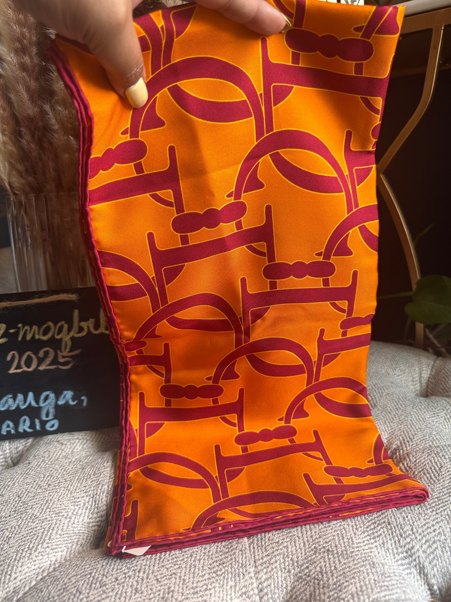 Vintage 1970's/80's CHRISTIAN DIOR Silk Scarf / Hand Rolled Edge / Retro Collectible Rare