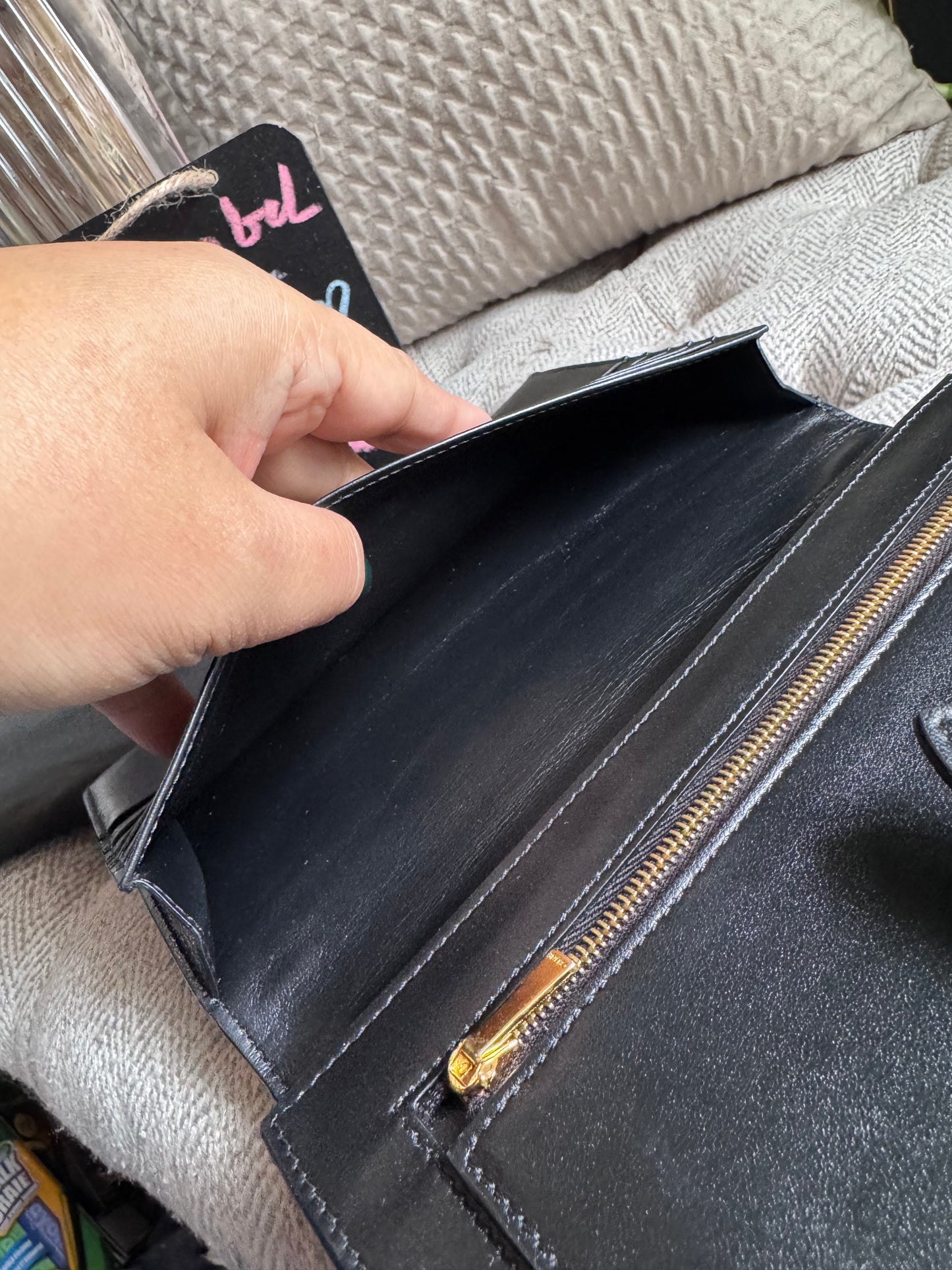 CELINE Large Wallet in Lizard Embossed Calfskin