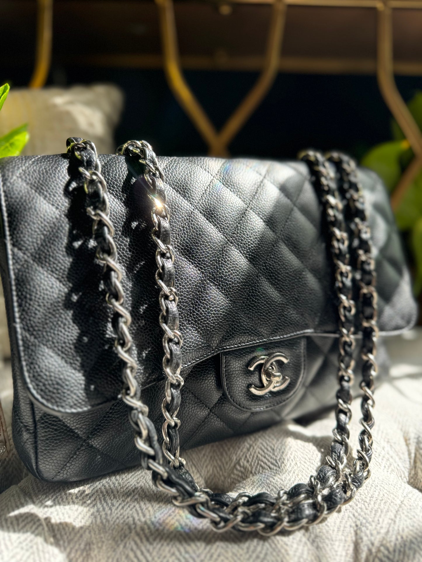 Chanel Classic Jumbo Caviar