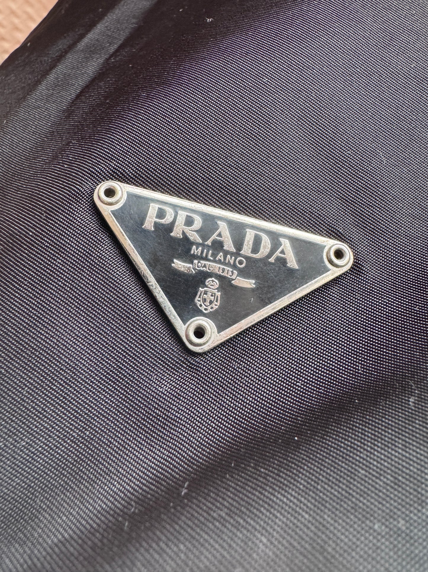 Prada Tessuto Black Nylon Shoulder Bag /Bottle Holder