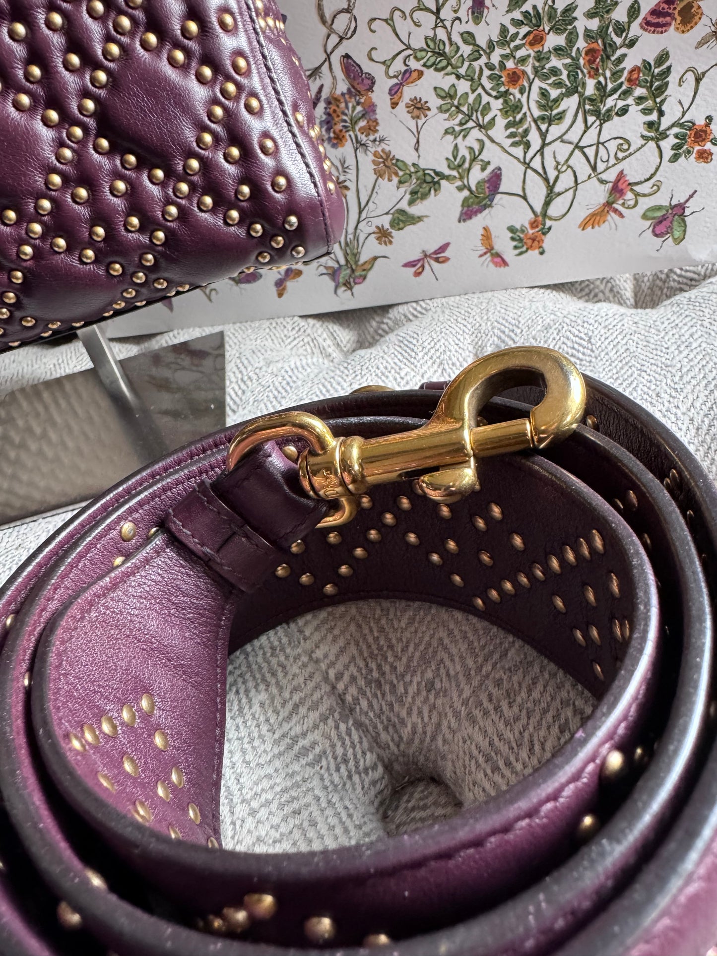 Dior Medium Cannage Studded Lady Dior