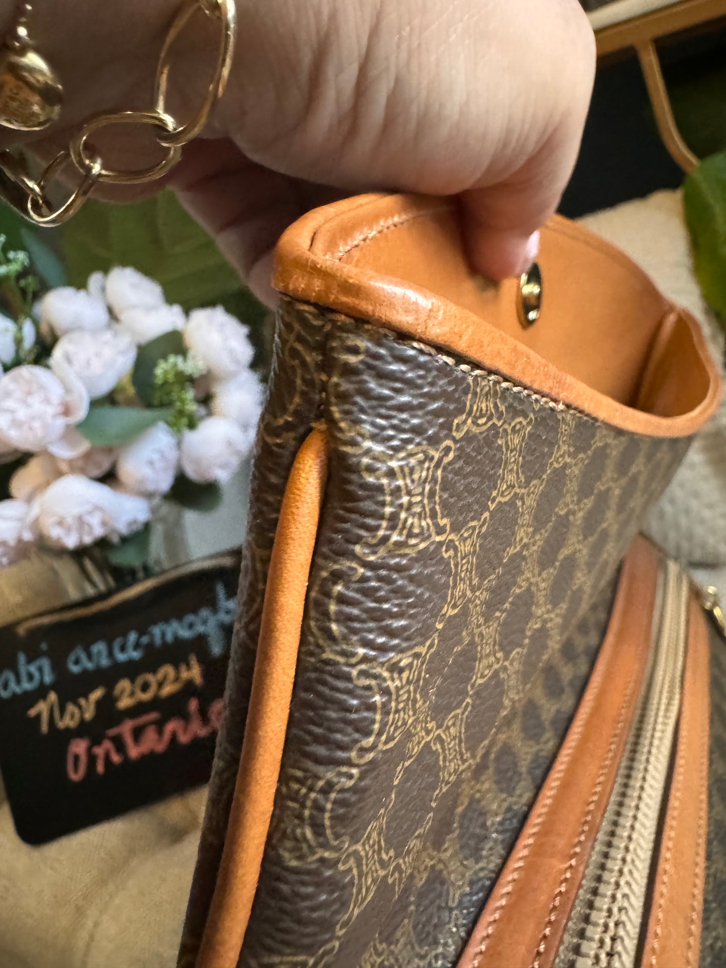 Celine Vintage Macadam Foldover Clutch
