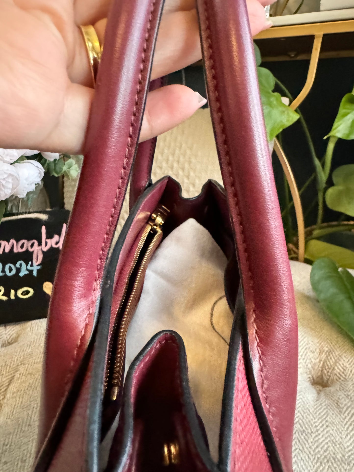 PRADA Saffiano Cuir Small Monochrome Top Handle Tote