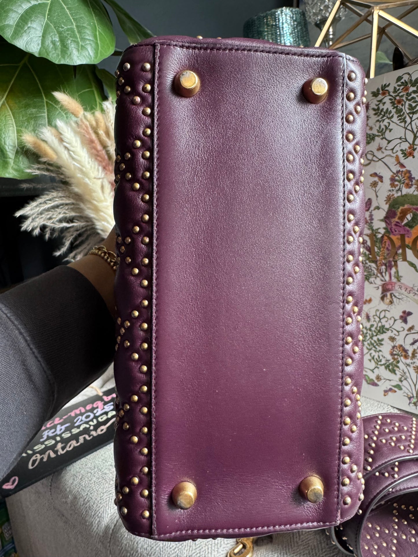 Dior Medium Cannage Studded Lady Dior