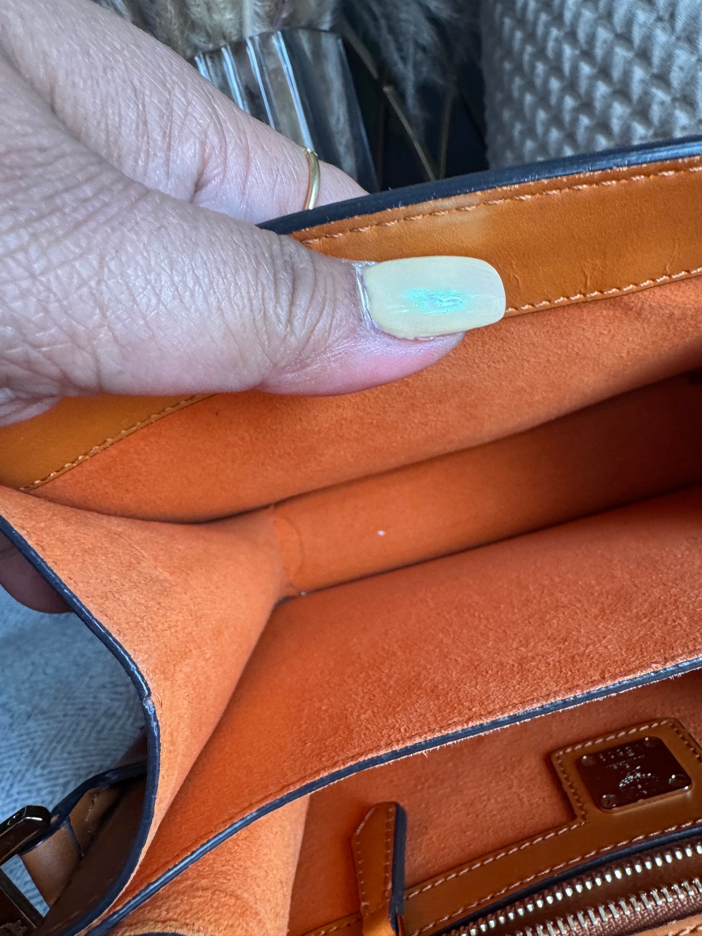 MCM Calfskin Patricia Leather Crossbody