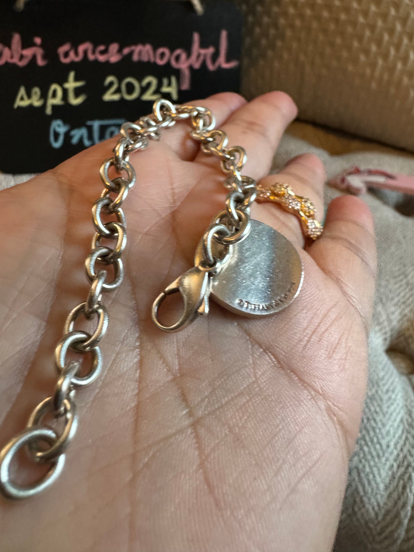 Tiffany&Co Notes Round Tag Bracelet