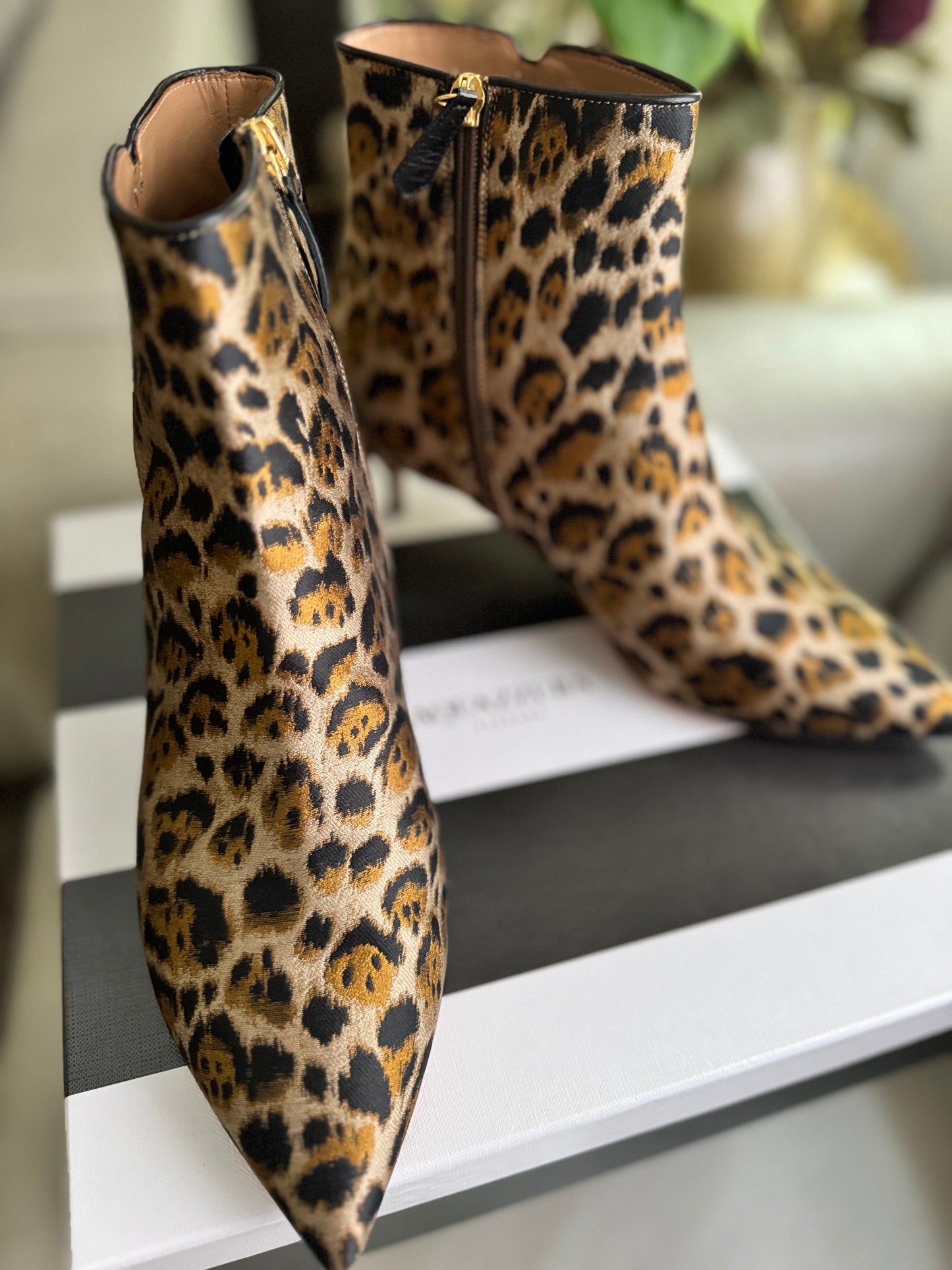 Aquazzura Leopard Print Quant 45 in size 39