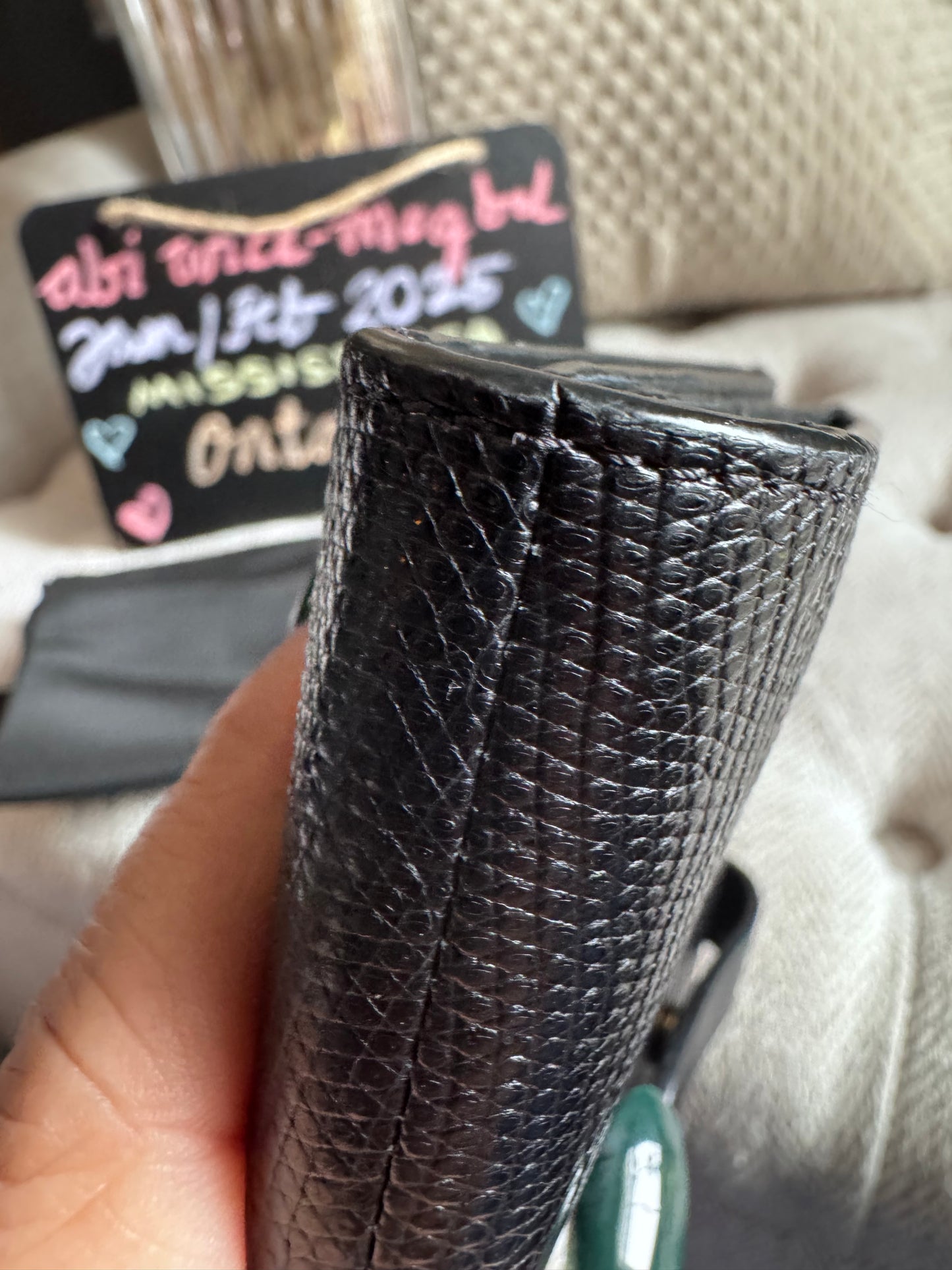 CELINE Large Wallet in Lizard Embossed Calfskin