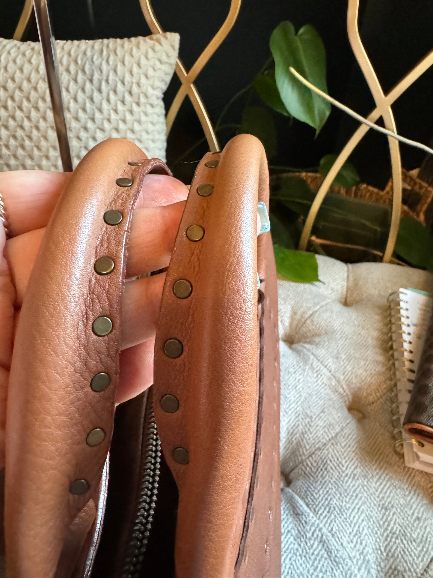 Celine Vintage Studded Leather Tote