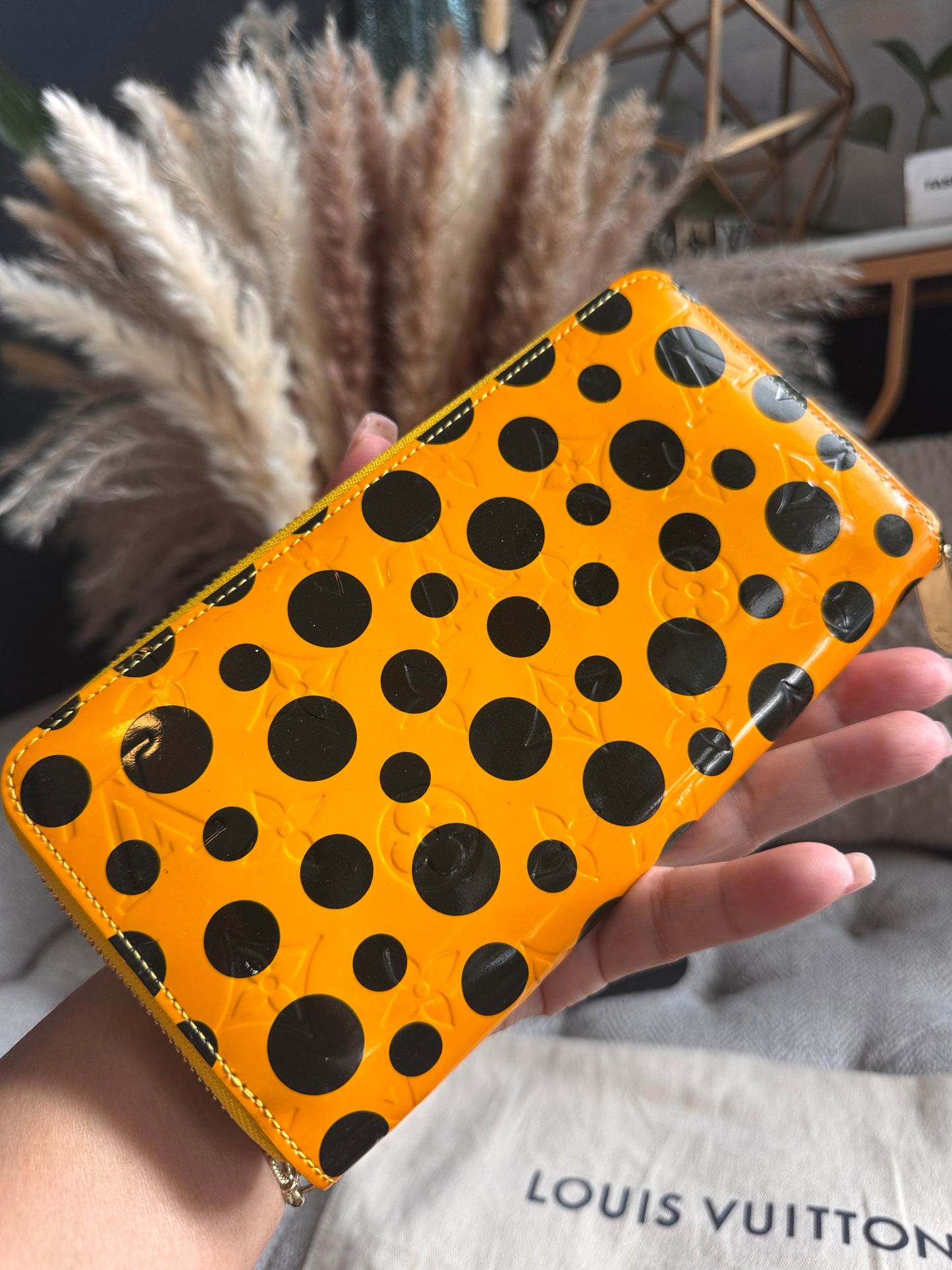 Louis Vuitton Limited Edition Kusama Zippy Wallet in Vernis