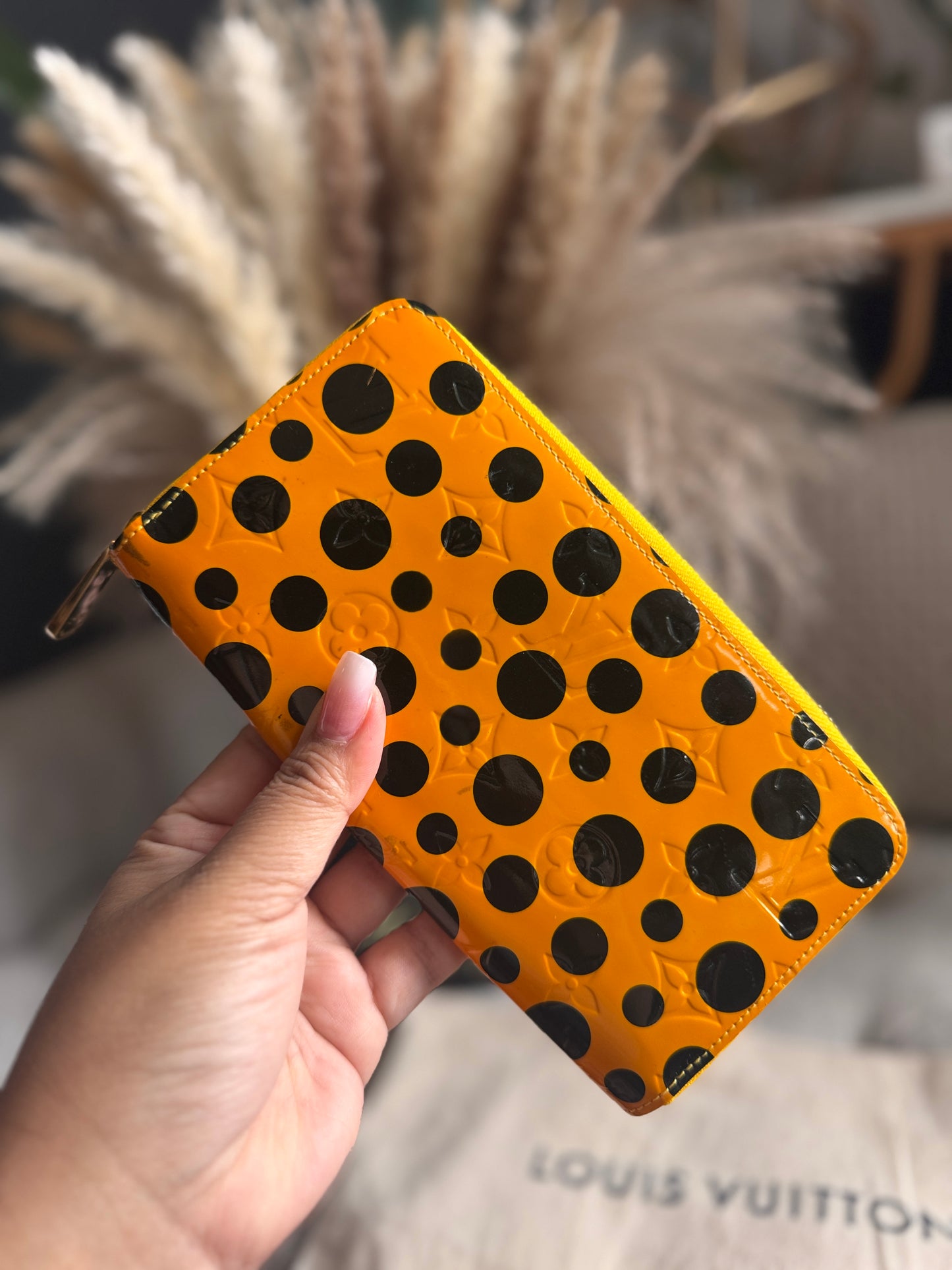 Louis Vuitton Limited Edition Kusama Zippy Wallet in Vernis