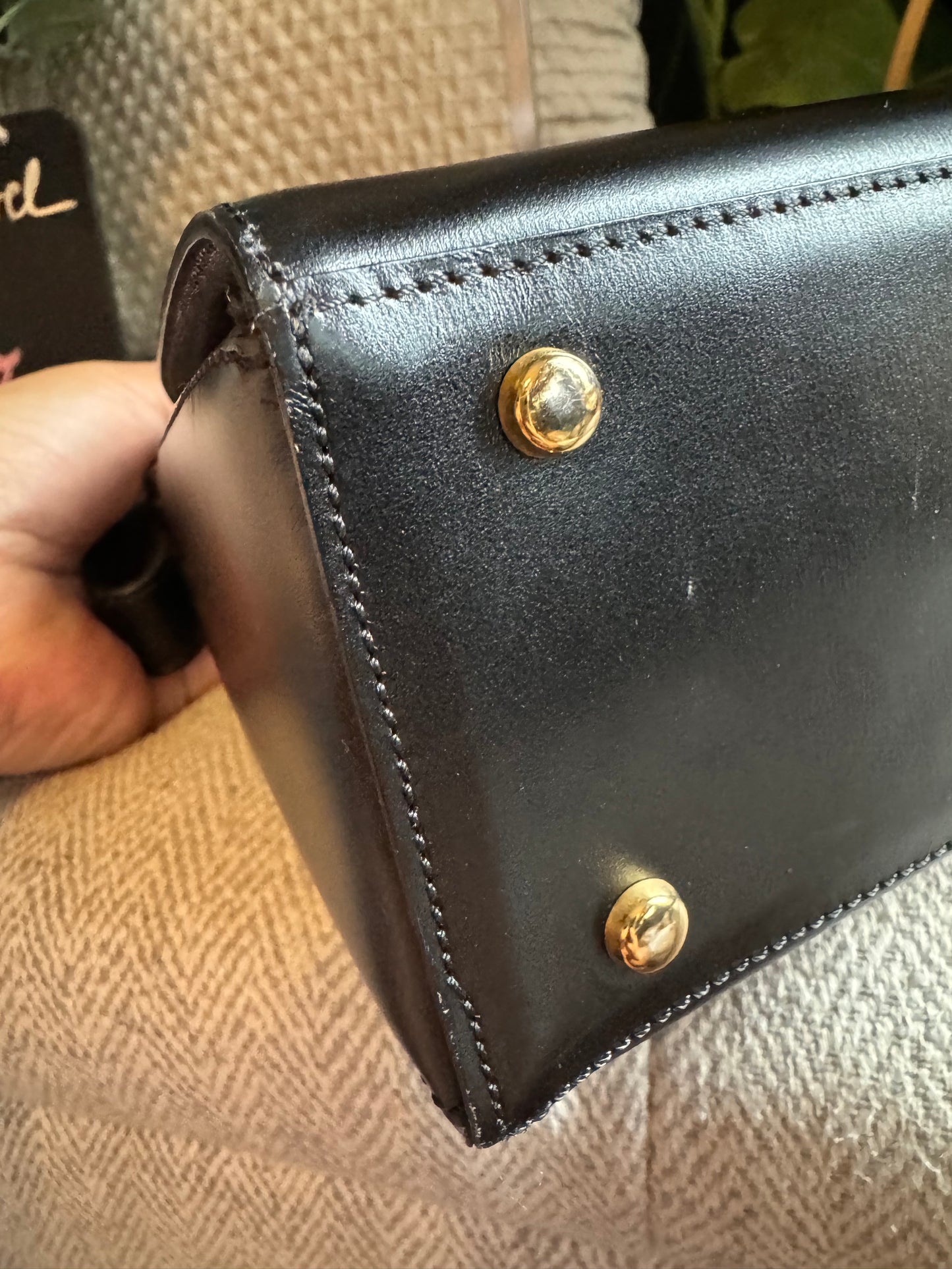 Celine Vintage Crossbody/Shoulder bag in Black, Gold Hardware