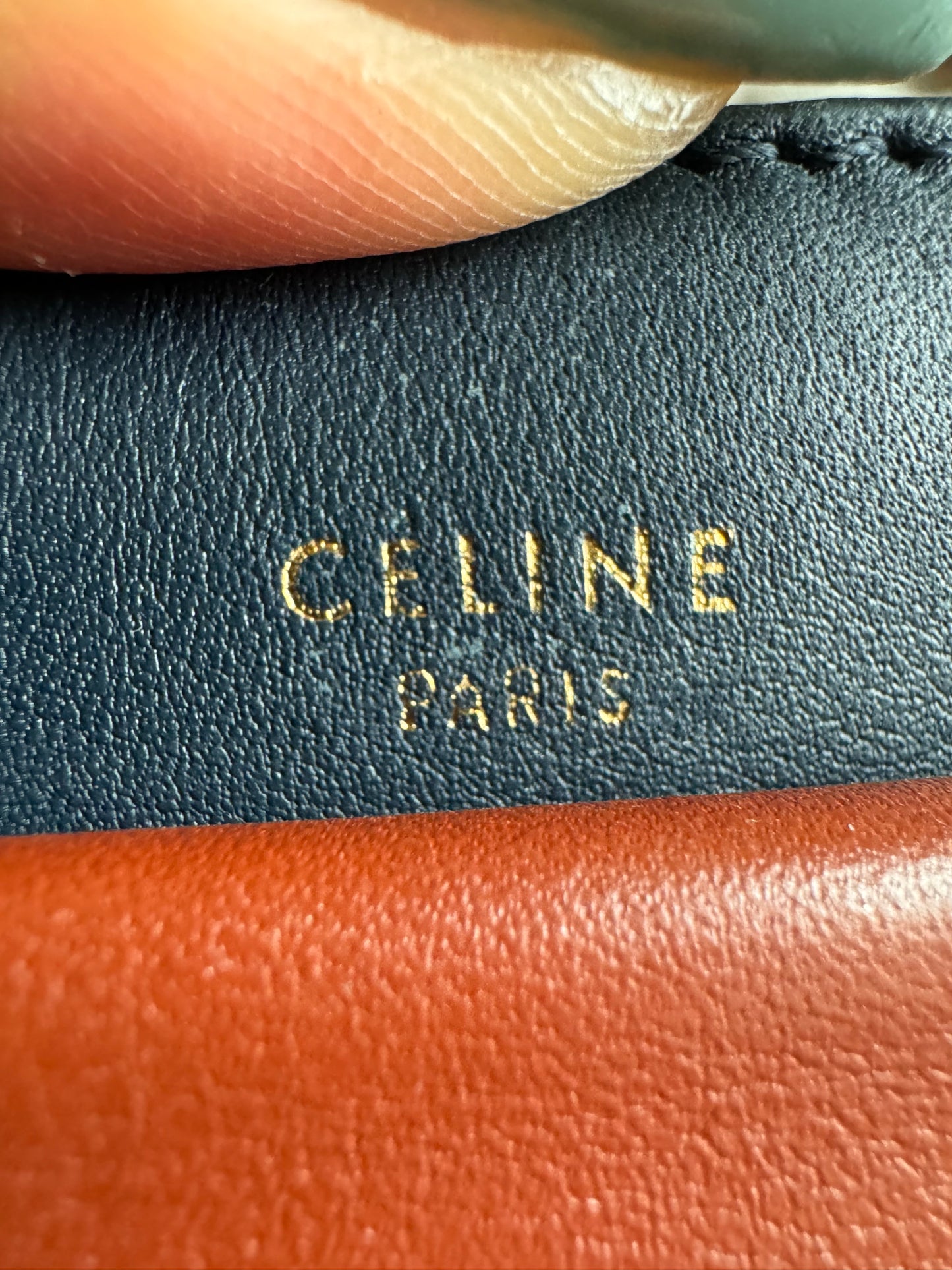 Celine Tricolour Pocket Envelope on Chain