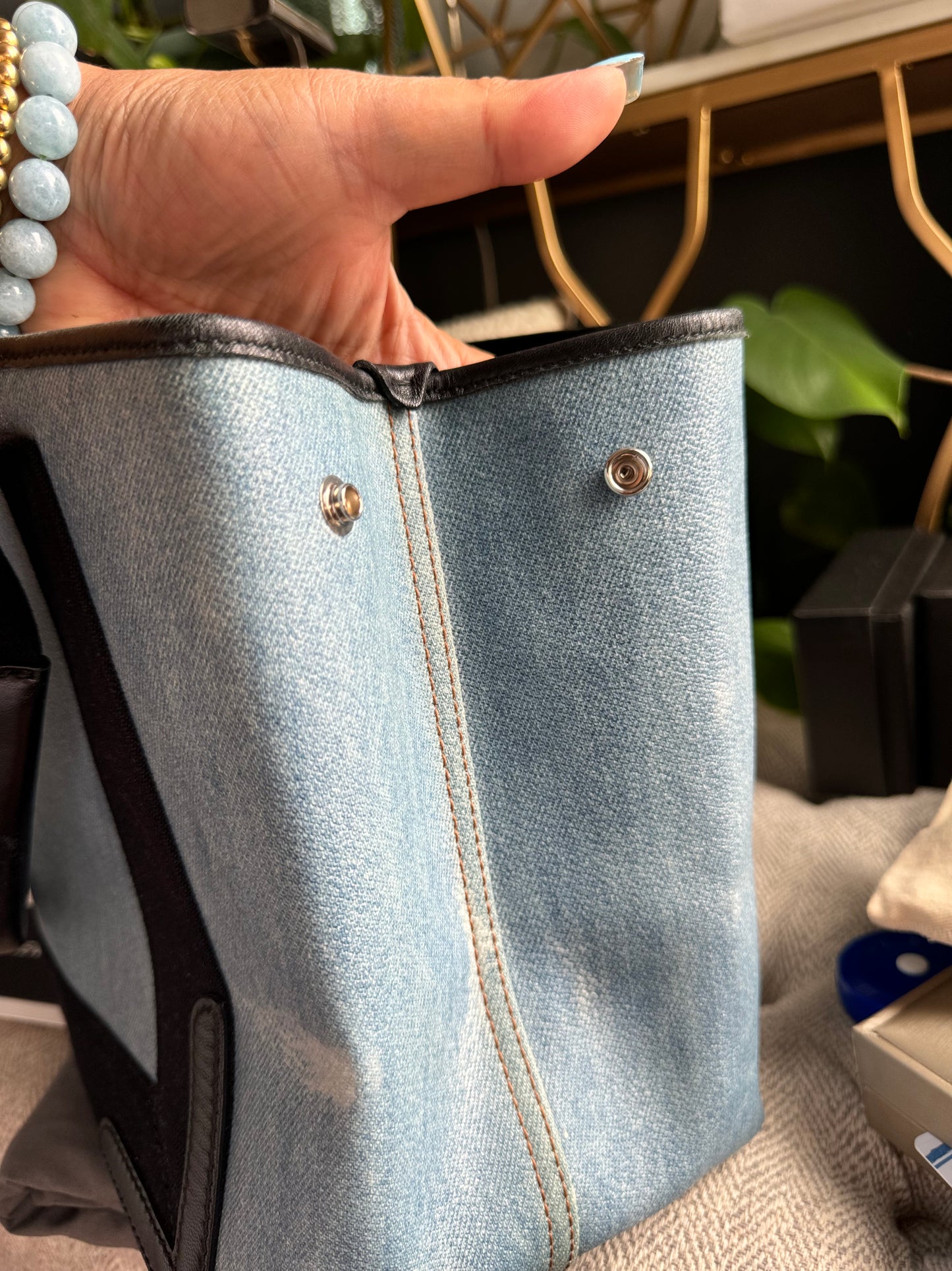 Balenciaga Denim Cabas