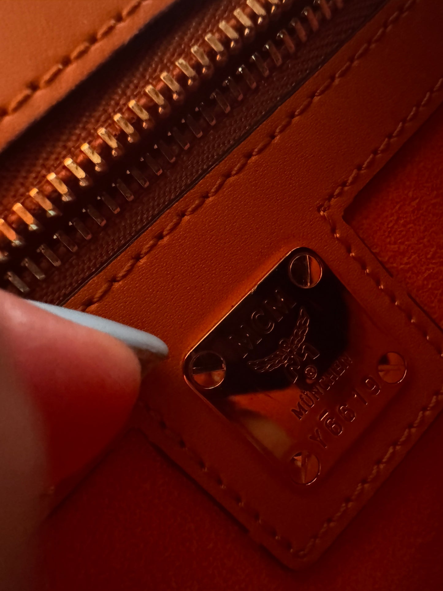 MCM Calfskin Patricia Leather Crossbody