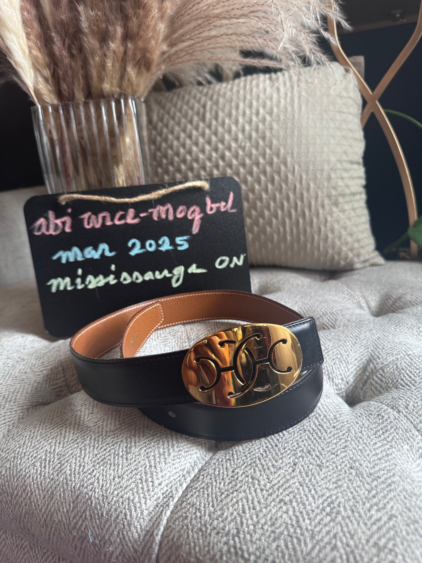 Hermes Belt with Gold Buckle