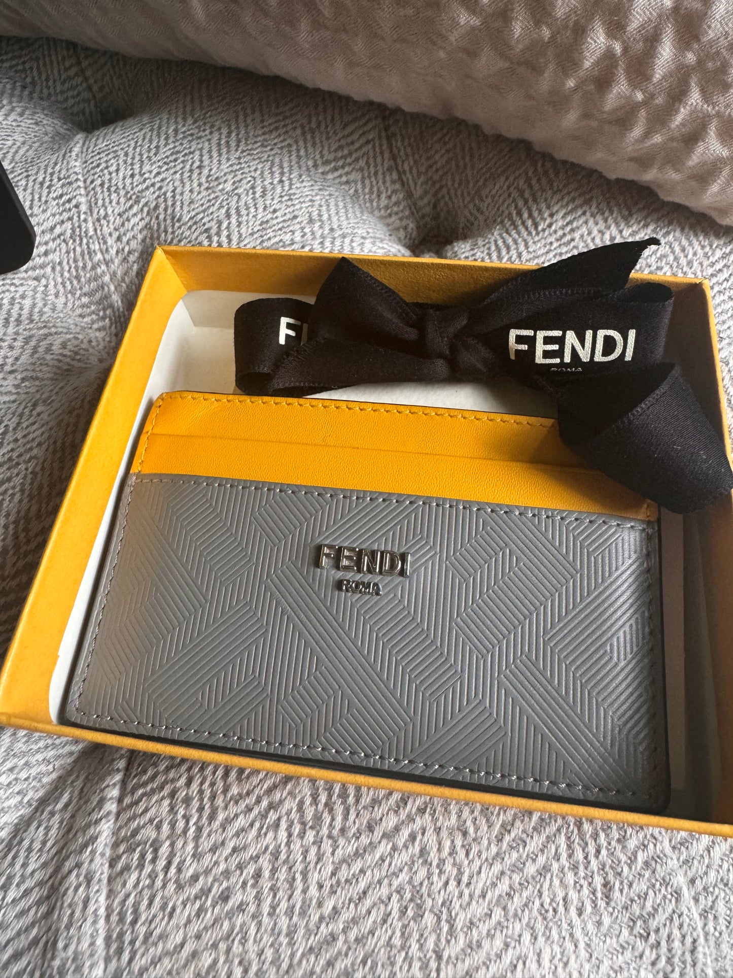 Fendi Logo Cardholder in Leather