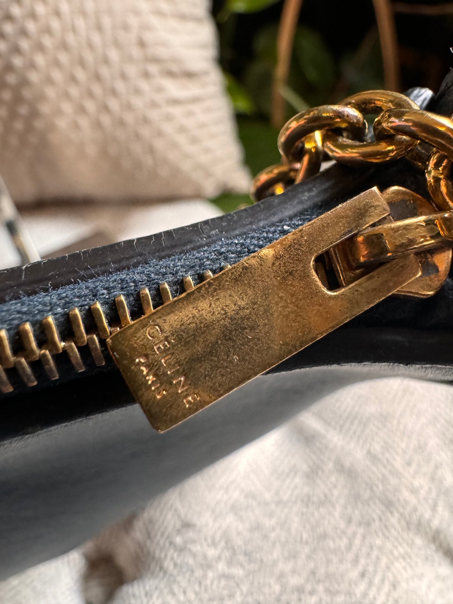 Celine Tricolour Pocket Envelope on Chain