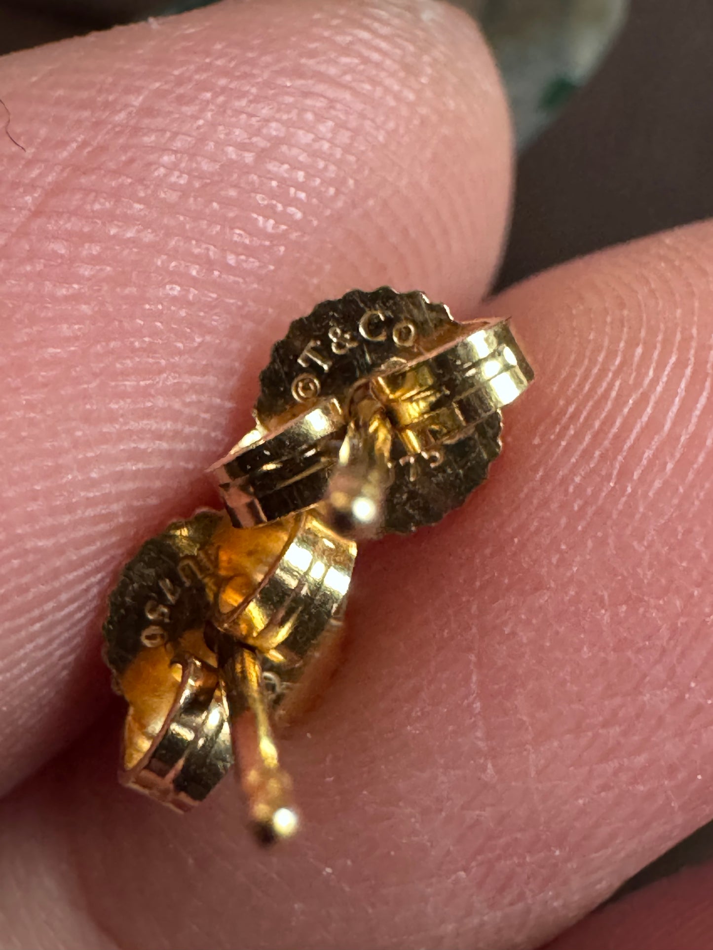 Tiffany&Co 18k Elsa Peretti Diamond by the Yard Earrings