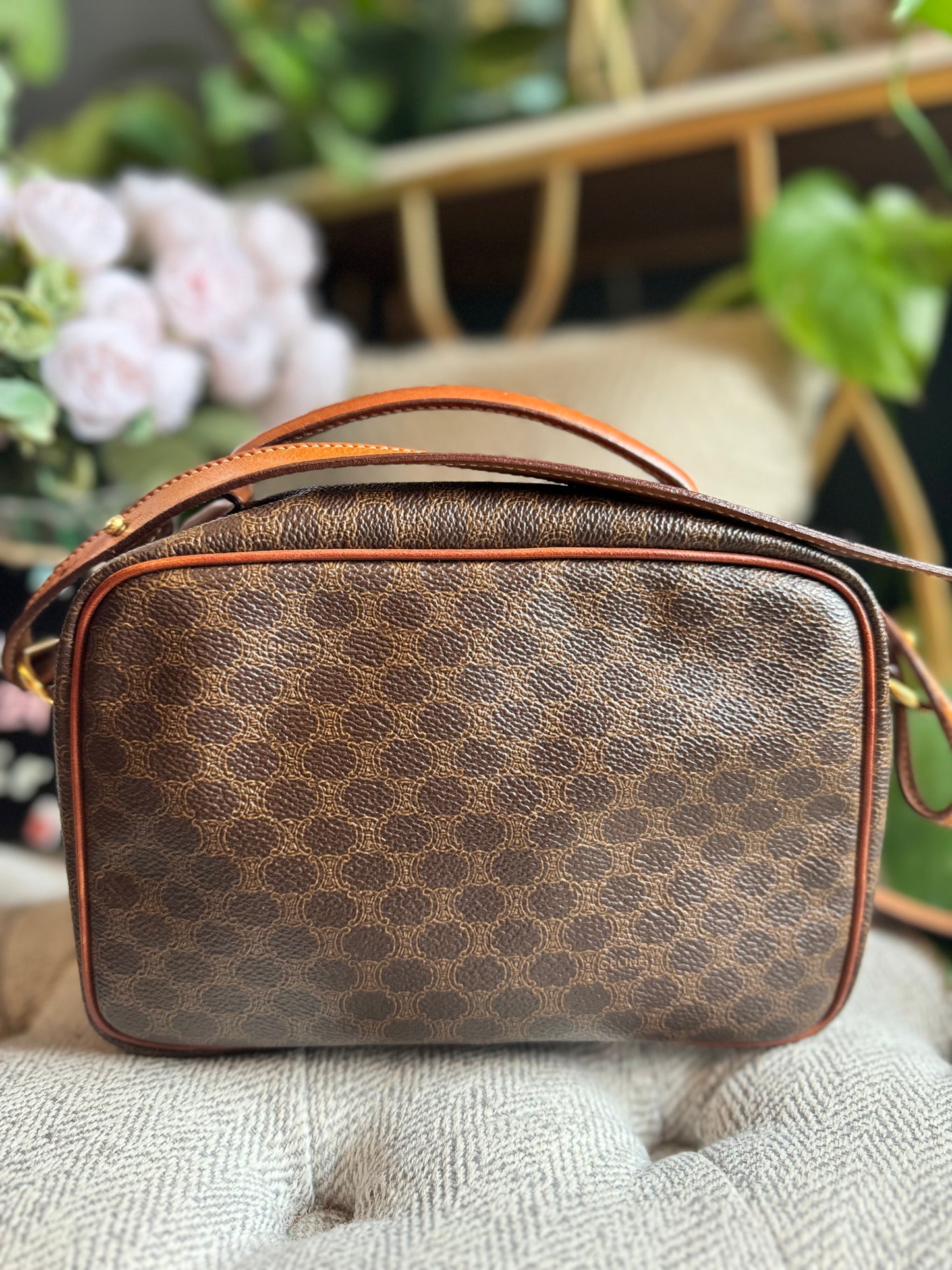 Celine Vintage Macadam Camera Bag