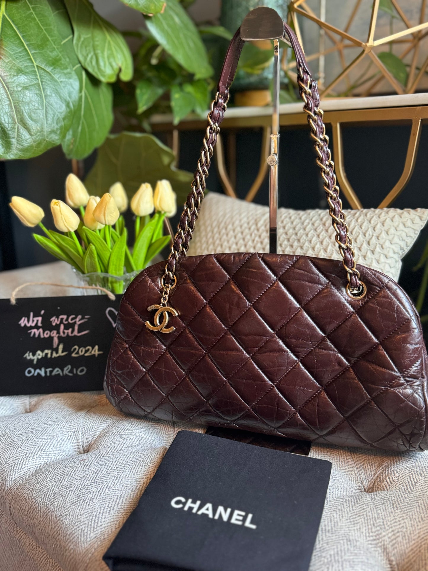 Chanel Mademoiselle Womens Vintage Clasp chain bag