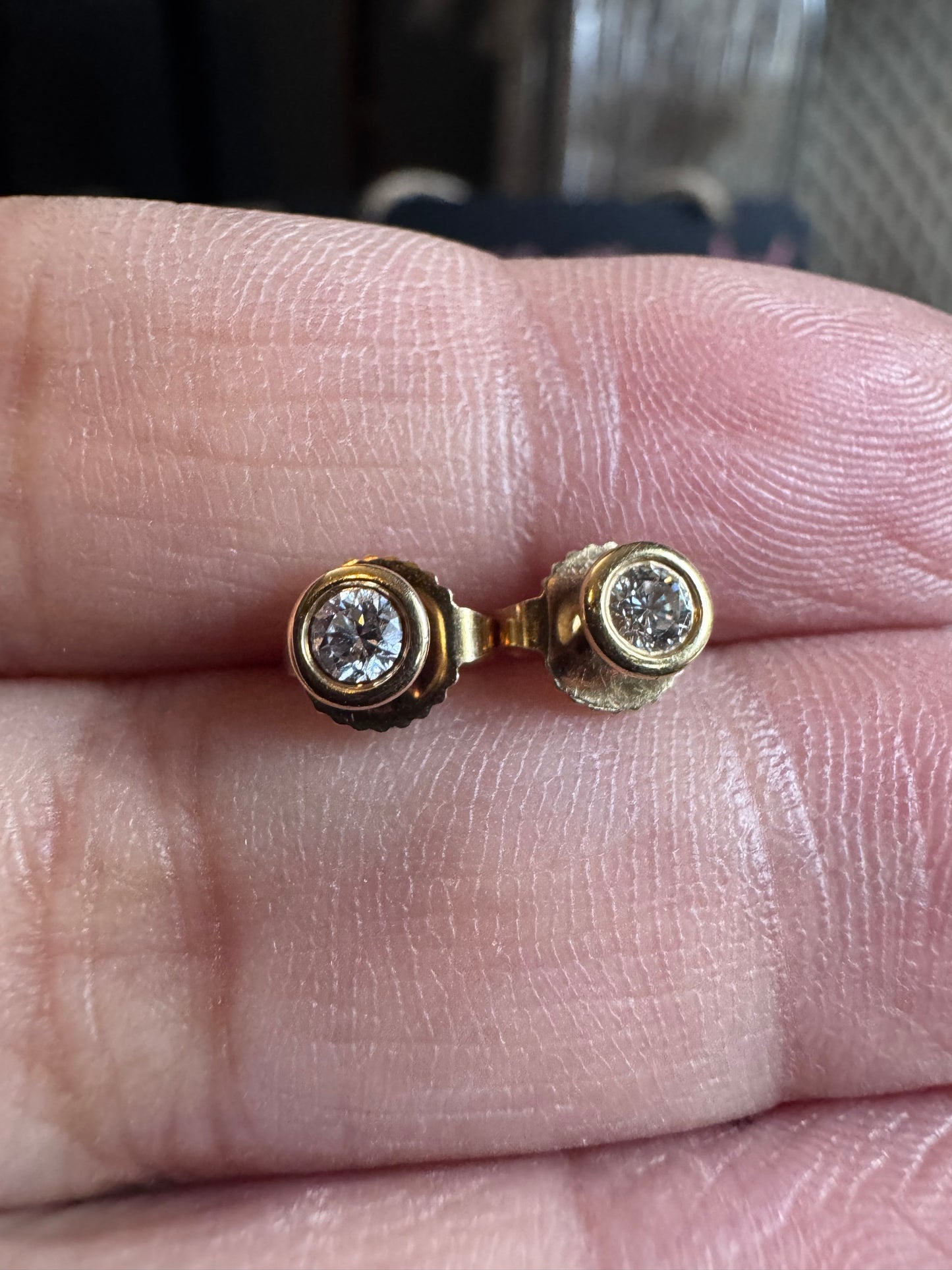 Tiffany&Co 18k Elsa Peretti Diamond by the Yard Earrings