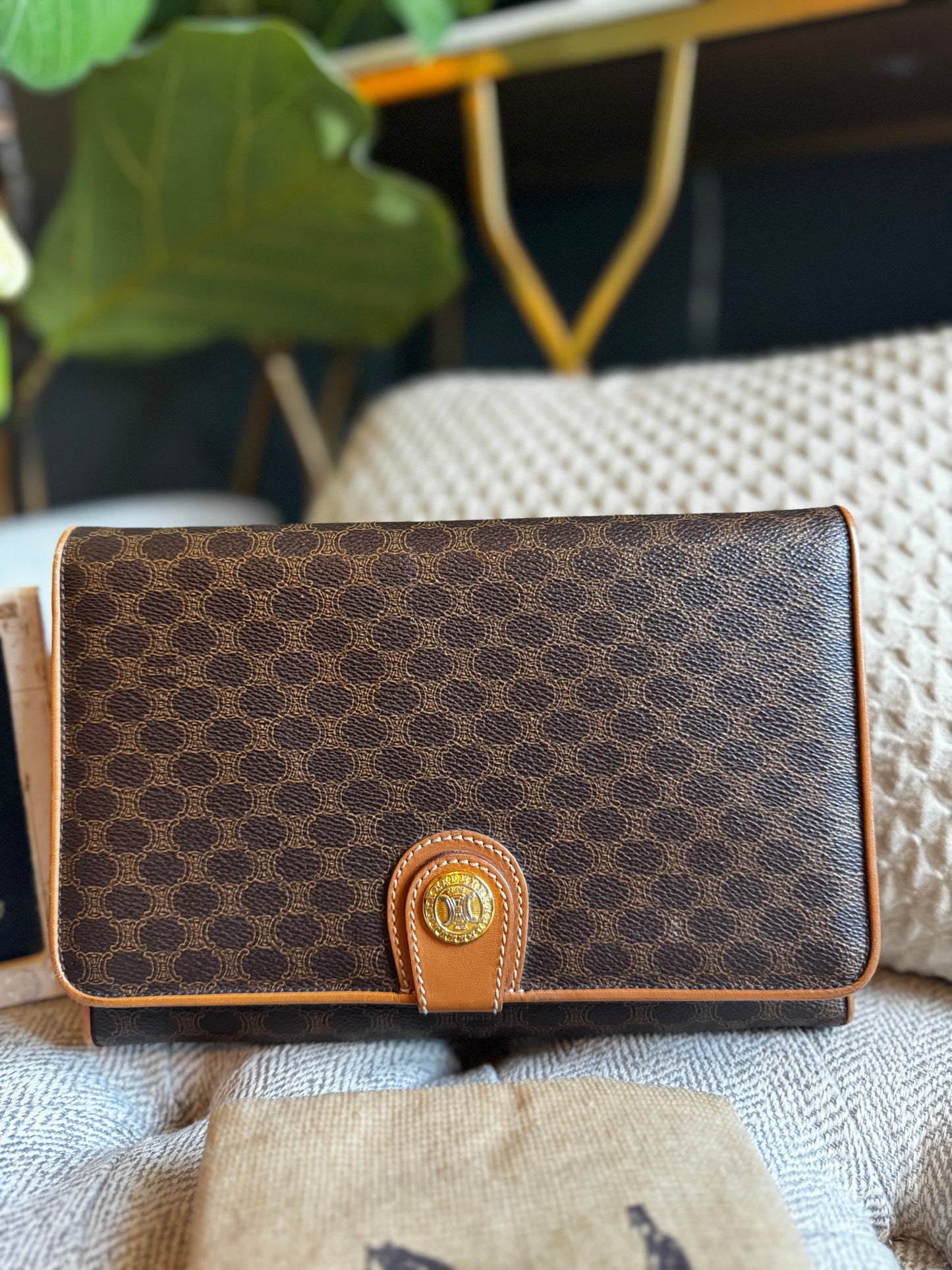 Celine Vintage Macadam Clutch