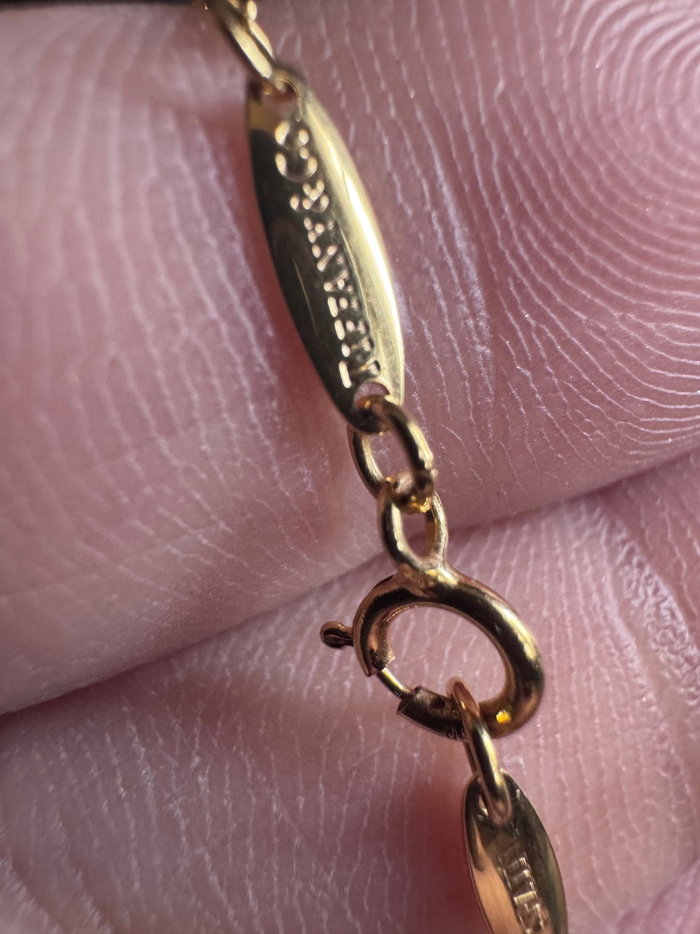 Tiffany&Co 18k Open Heart Necklace with diamonds