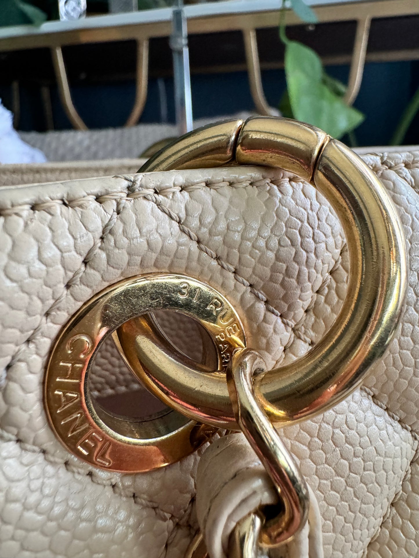 Chanel Beige GST in Gold Hardware