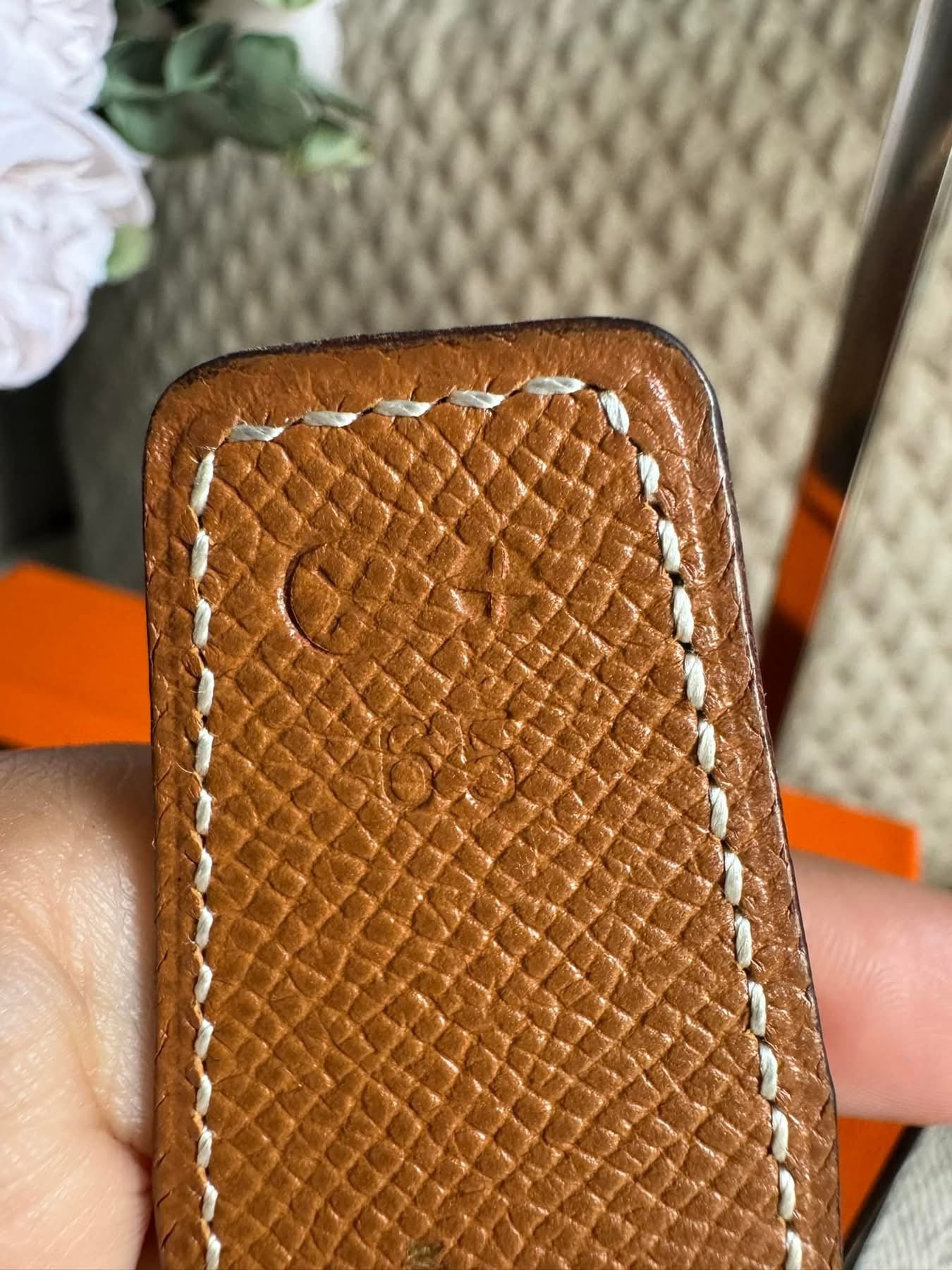 Hermes Belt with Gold Buckle