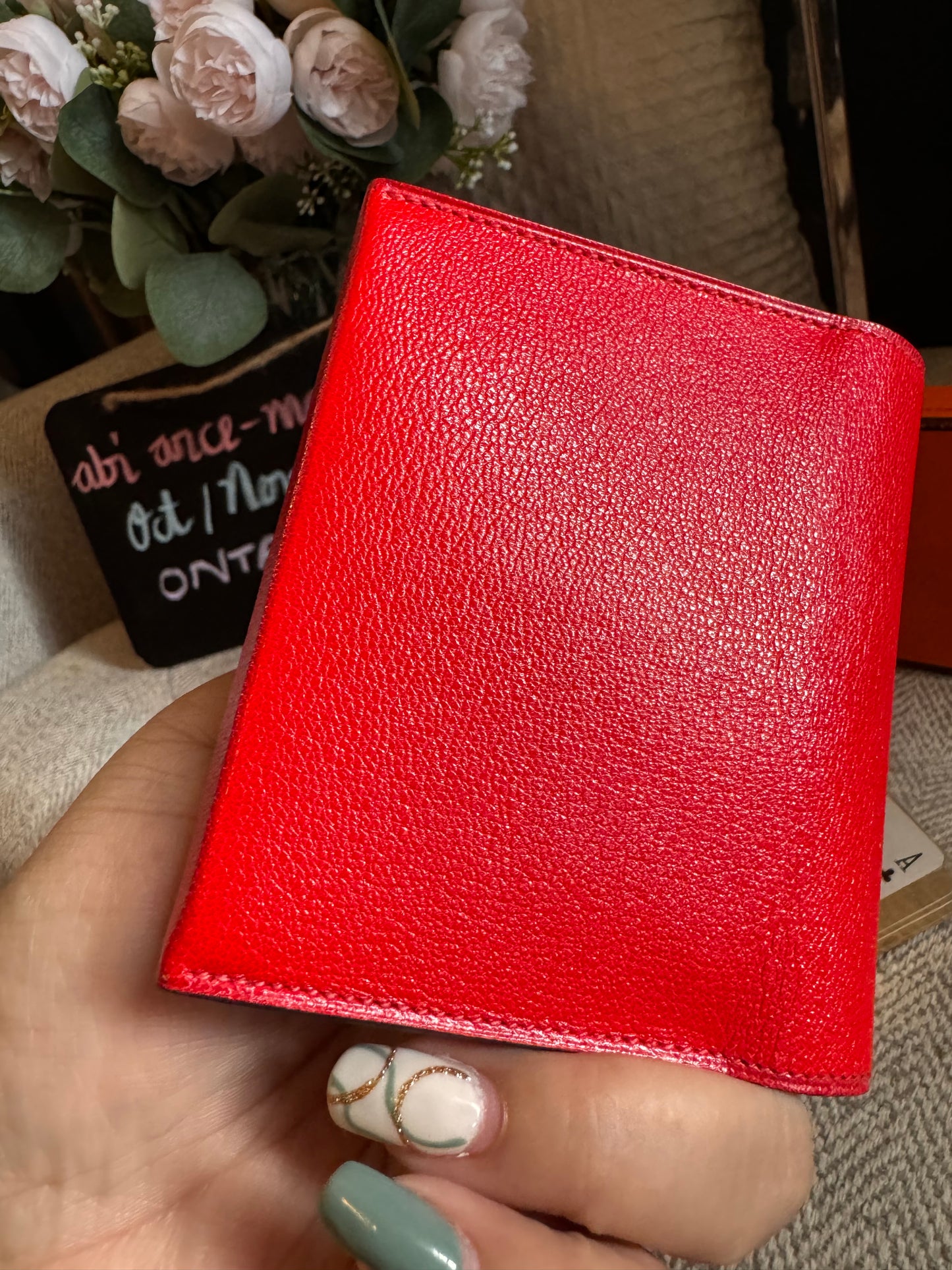 Hermes vintage playing cards with leather case