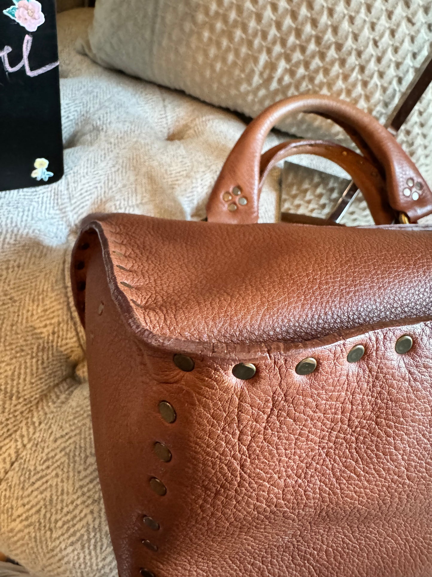 Celine Vintage Studded Leather Tote