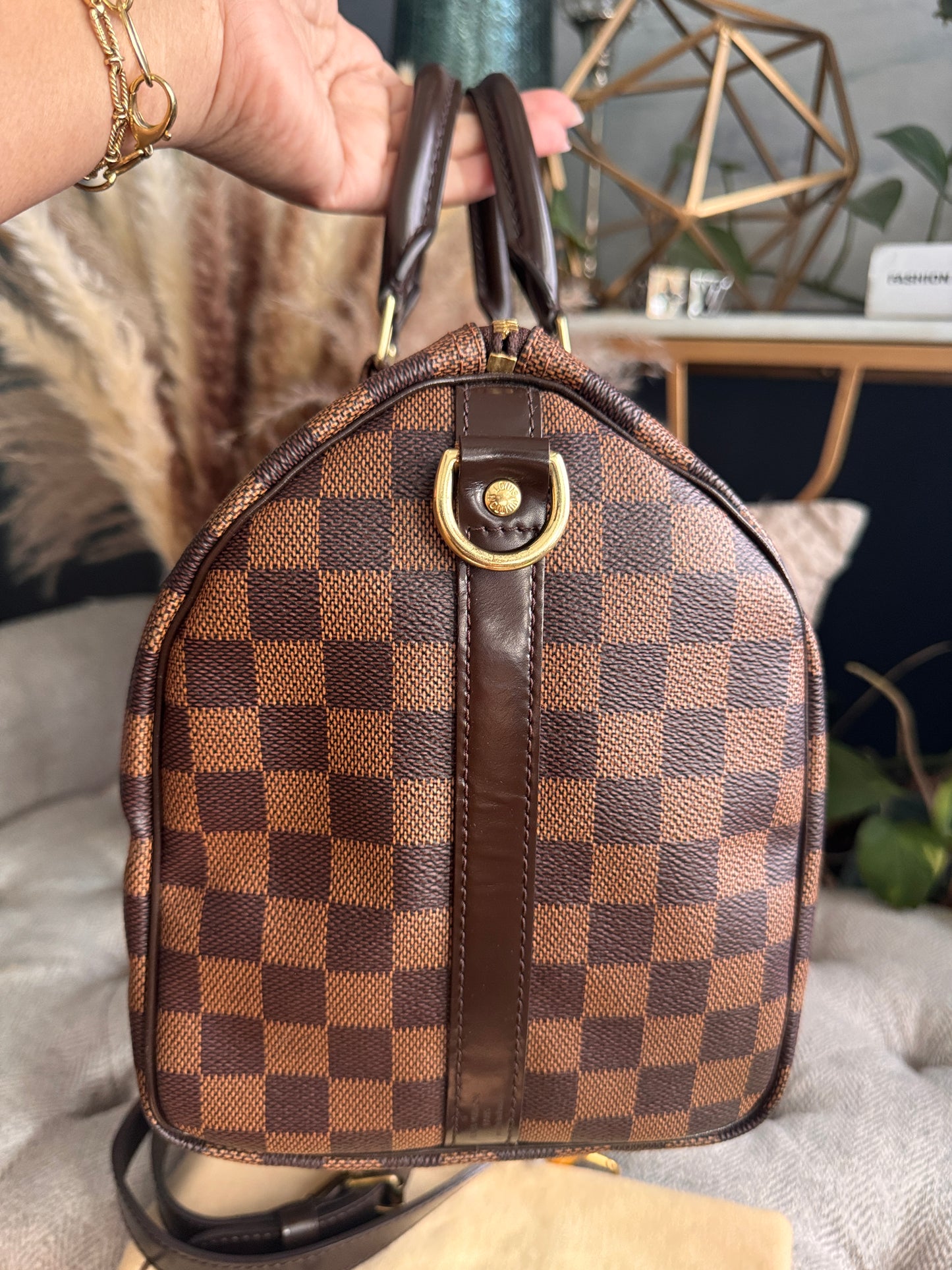 Louis Vuitton Speedy Bandouliere 30 in Damier Ebene