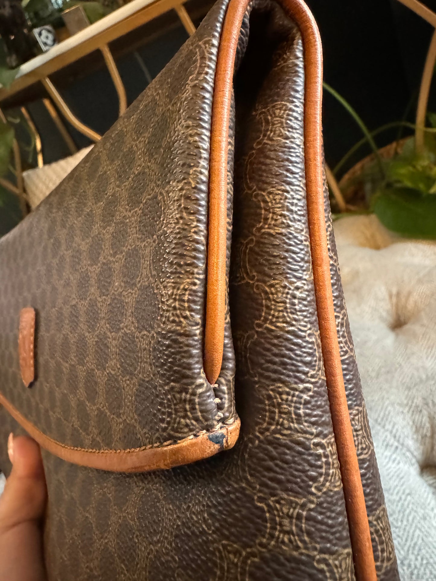 Celine Vintage Macadam Foldover Clutch
