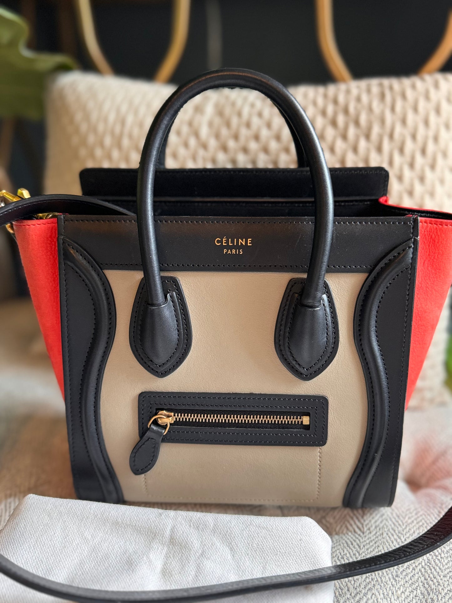 Celine Nano Luggage in TriColour