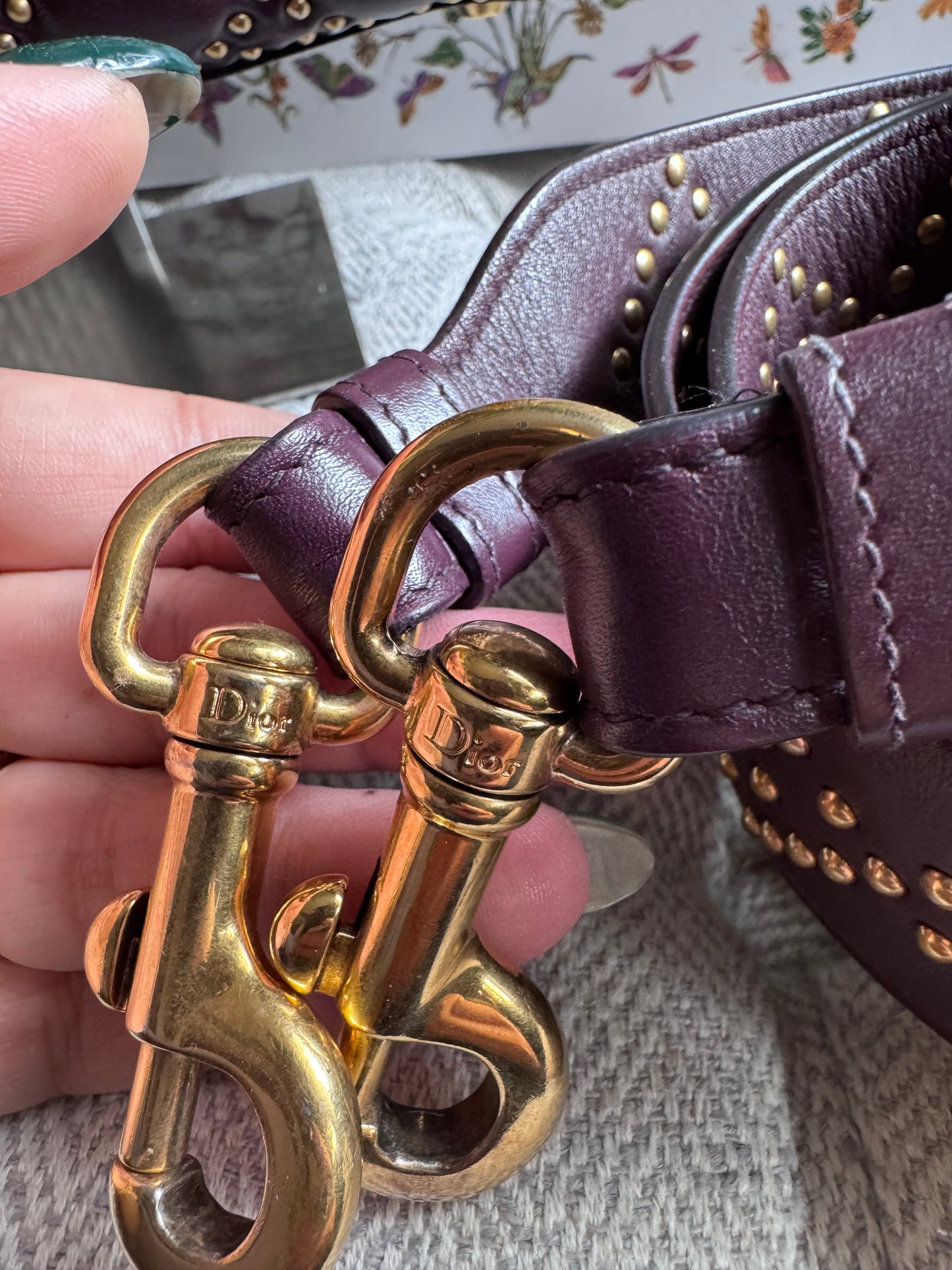 Dior Medium Cannage Studded Lady Dior