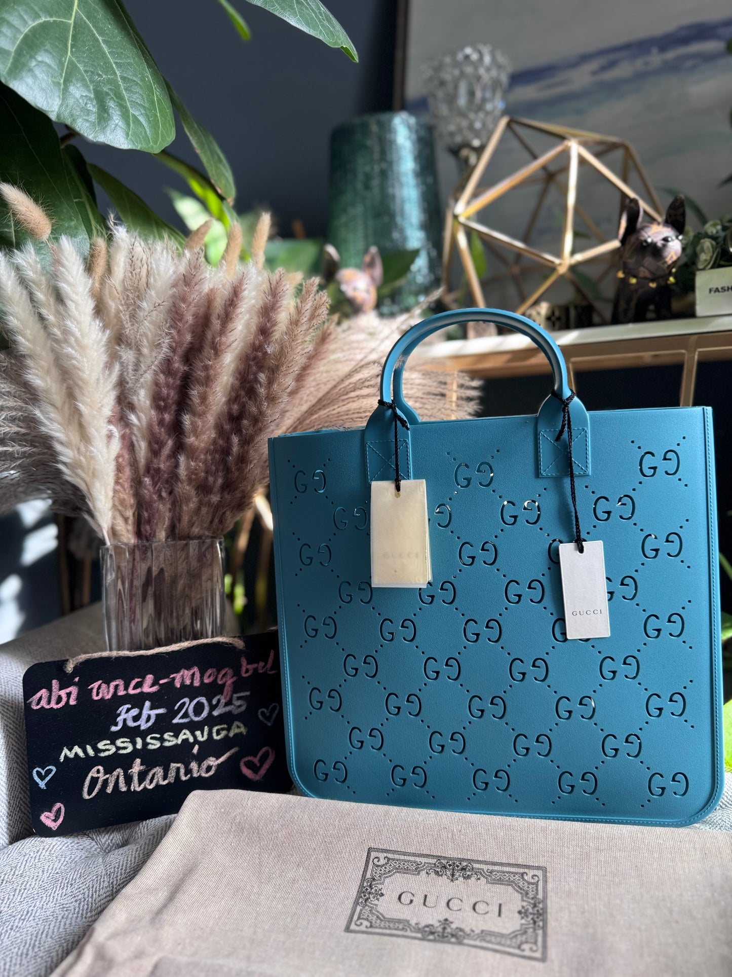 Gucci Rubber Tote- BLUE