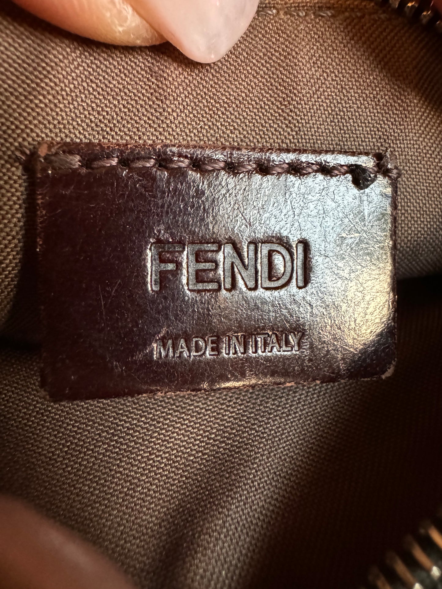 Fendi Vitello Elite Leather Monster Eyes Pochette Key Cles And Change Holder