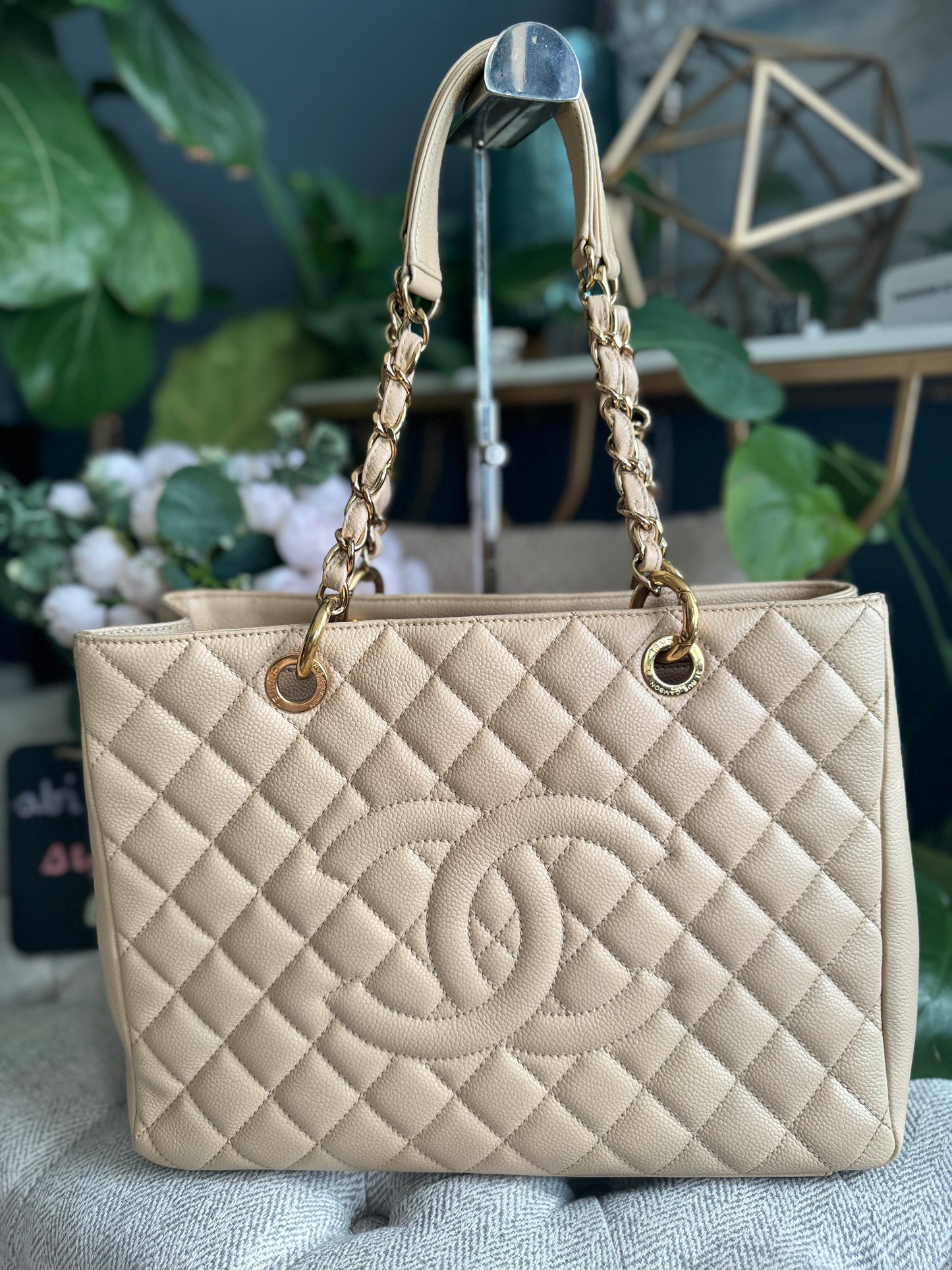 Chanel Beige GST in Gold Hardware