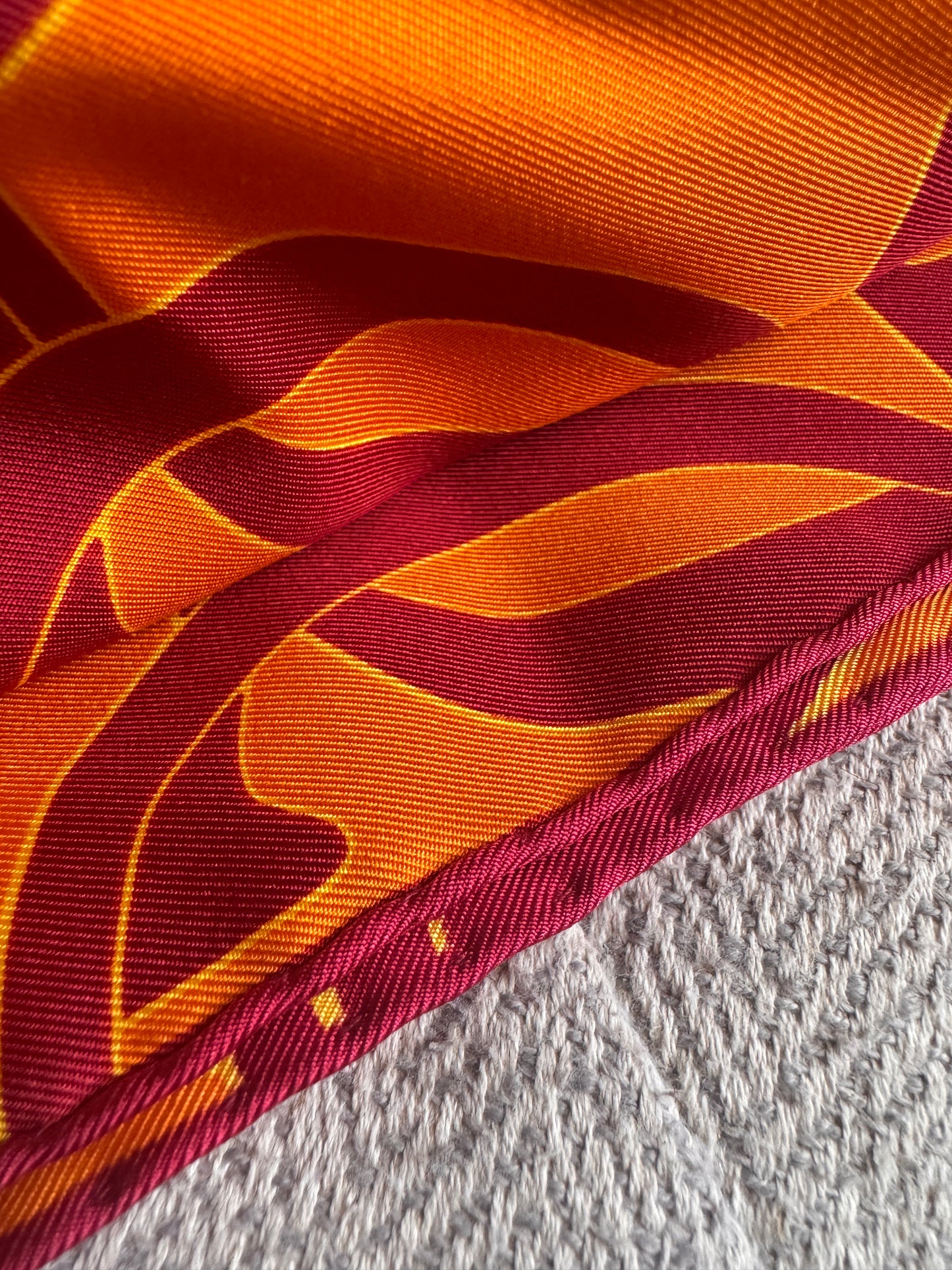 Vintage 1970's/80's CHRISTIAN DIOR Silk Scarf / Hand Rolled Edge / Retro Collectible Rare