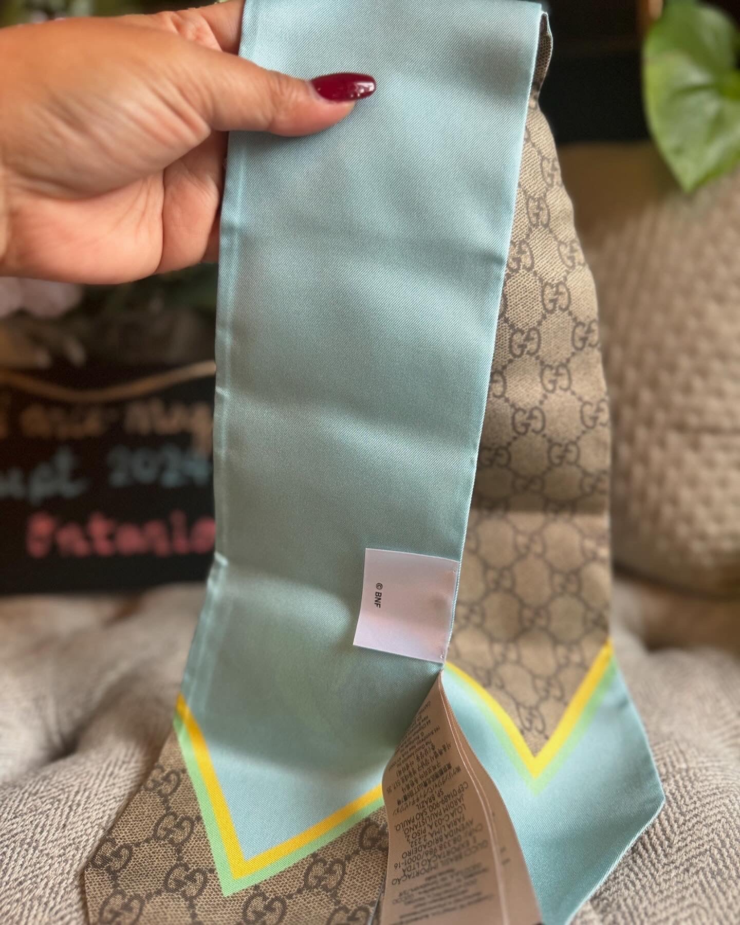 Gucci Bananya Cat Silk Twilly/scarf