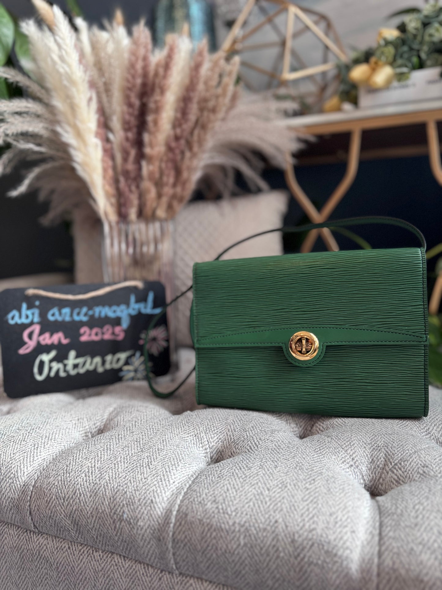 Louis Vuitton Epi Pochette Arche in Borneo Green