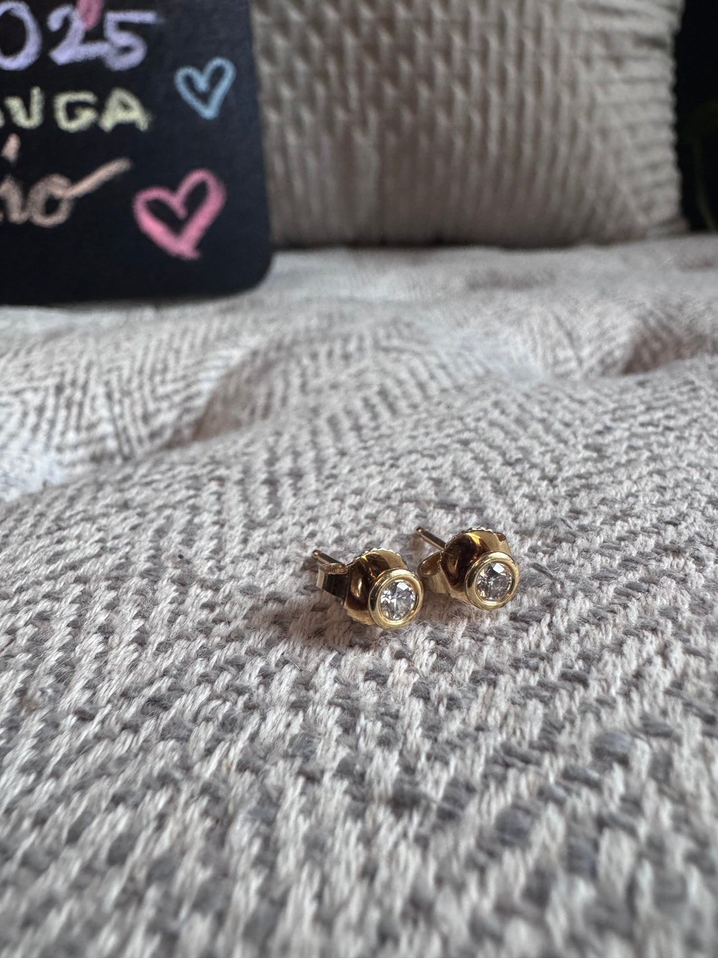 Tiffany&Co 18k Elsa Peretti Diamond by the Yard Earrings