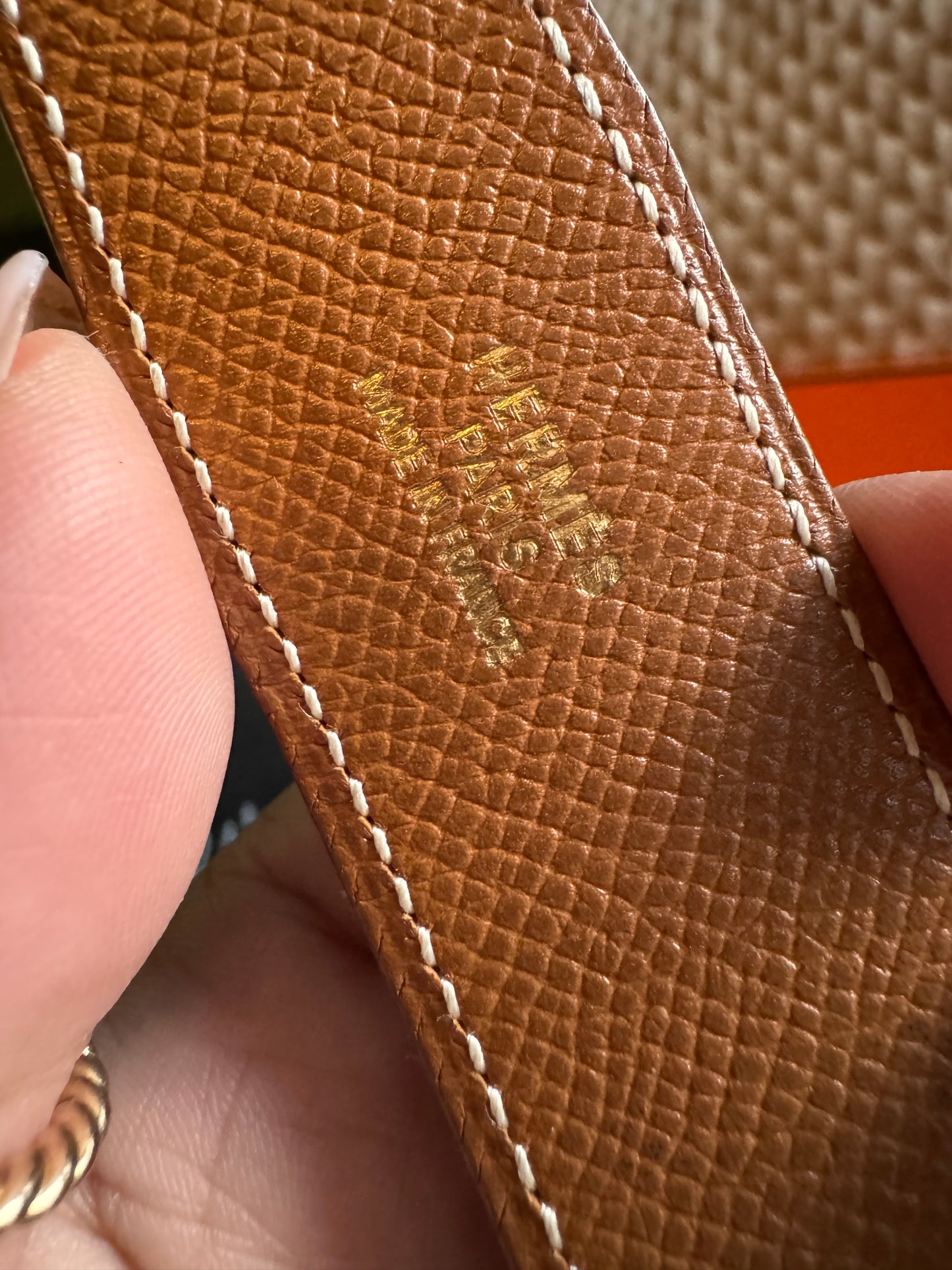 Hermes Belt with Gold Buckle
