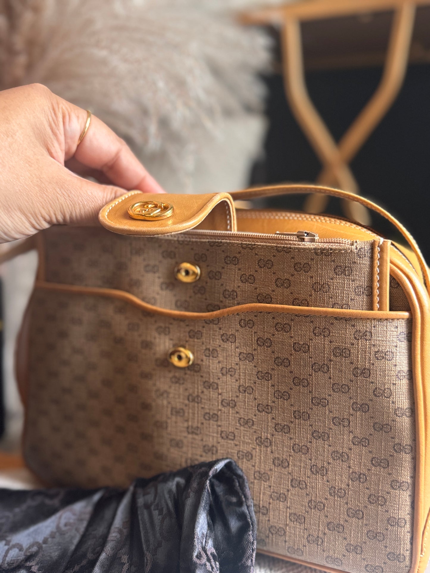 Gucci Vintage Micro GG Camera Bag