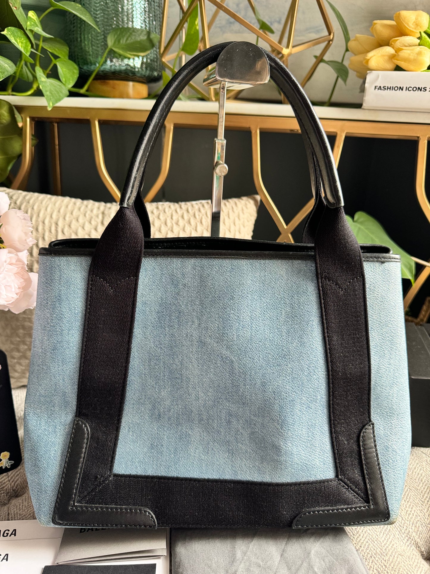Balenciaga Denim Cabas