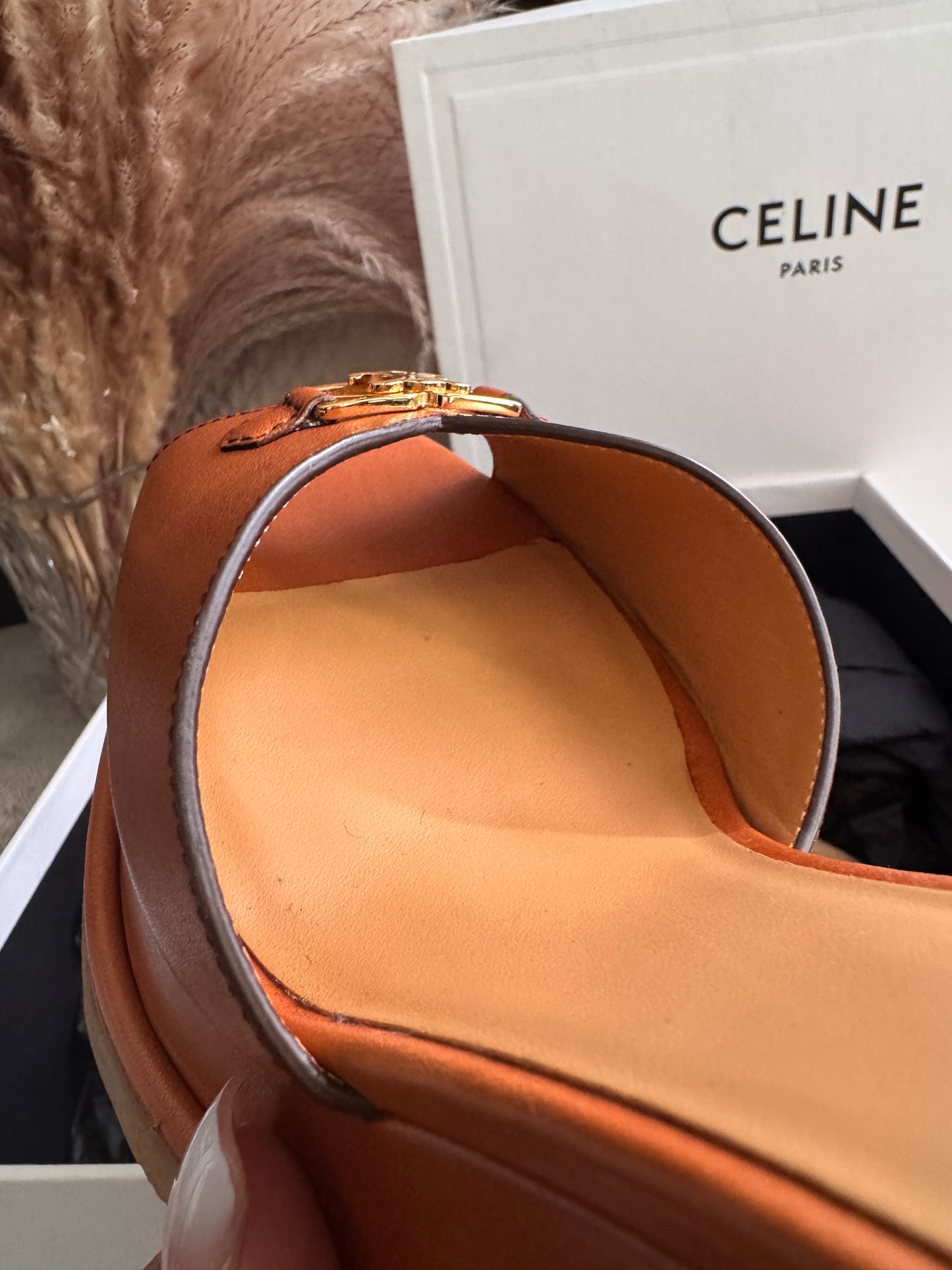 Celine Platform Leather Wedges