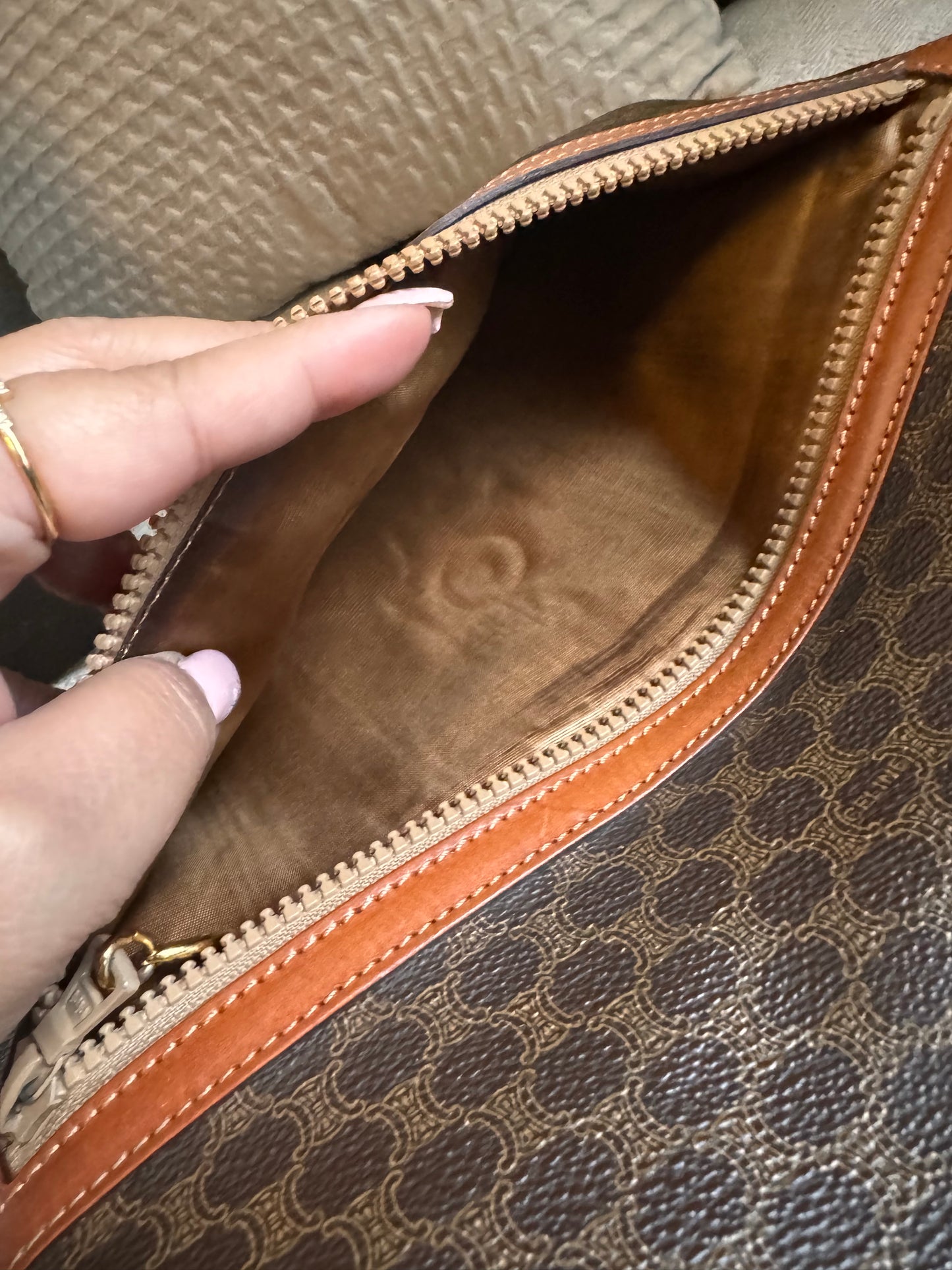 Celine Vintage Macadam Foldover Clutch